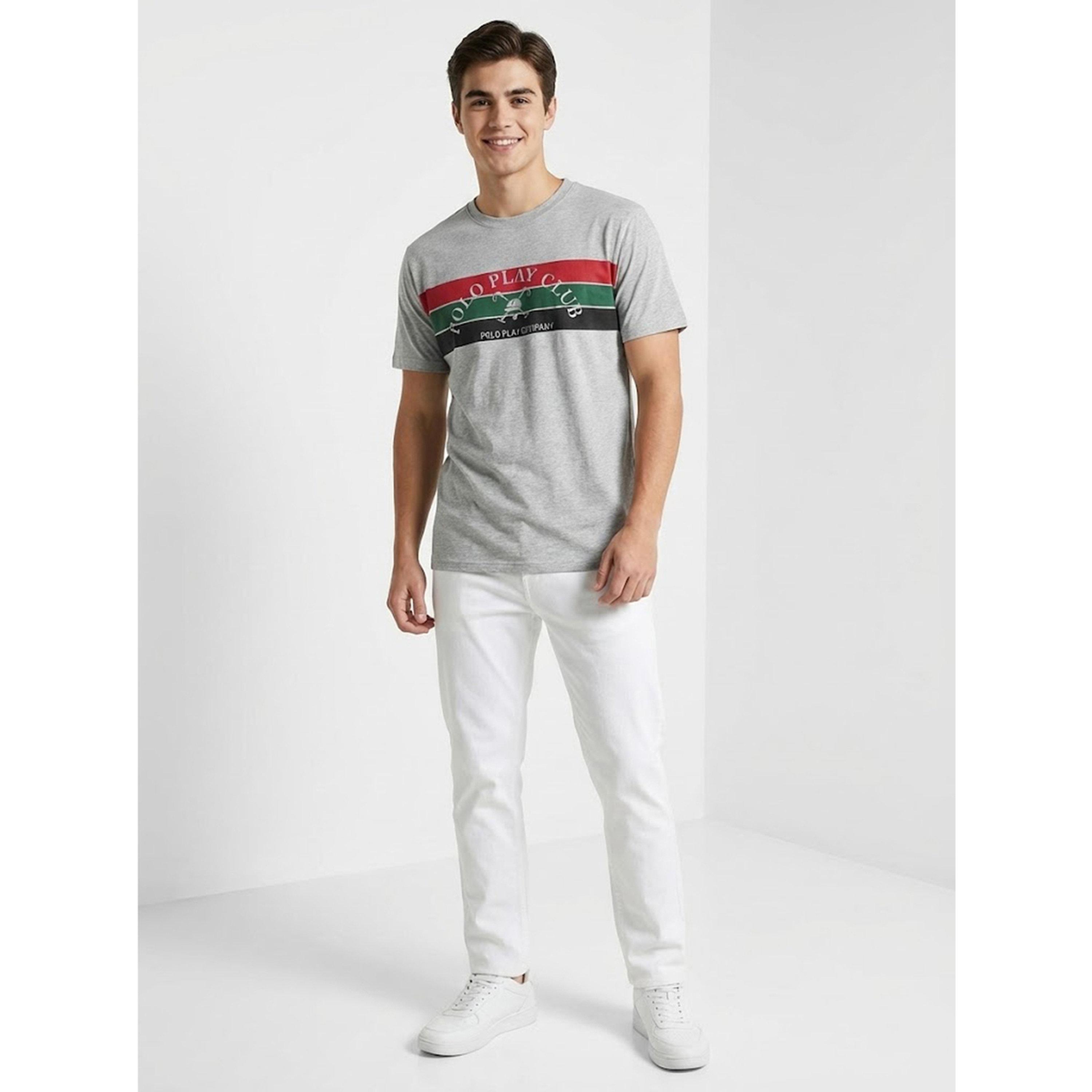 تيشيرت بياقة دائرية وشعار جرافيك للرجال-men-clothing-tshirtsandpolos-tshirts-image-2