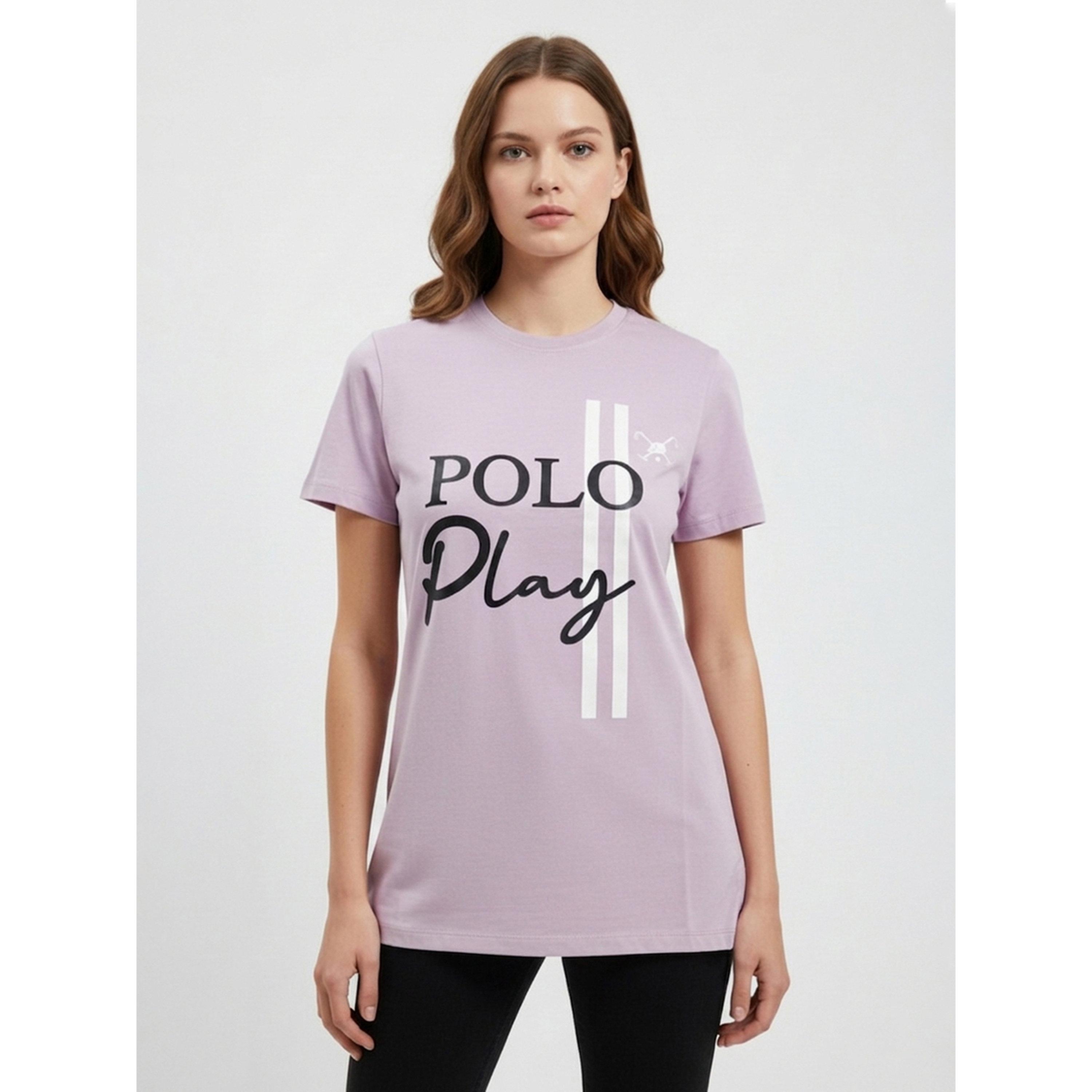 تيشيرت بياقة دائرية وشعار جرافيك-women-clothing-tshirts-image-1