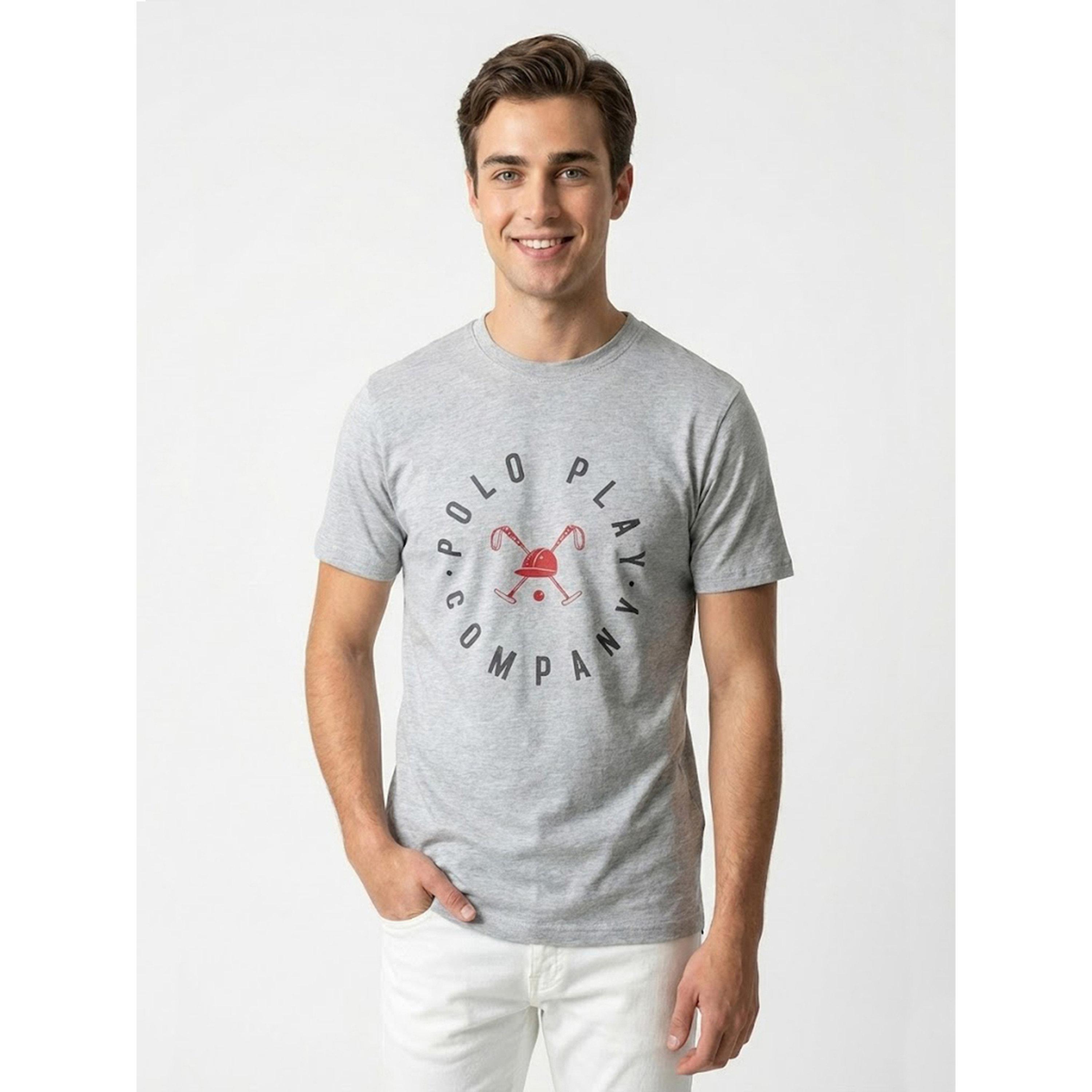 تيشيرت بياقة دائرية وشعار جرافيك للرجال-men-clothing-tshirtsandpolos-tshirts-image-1