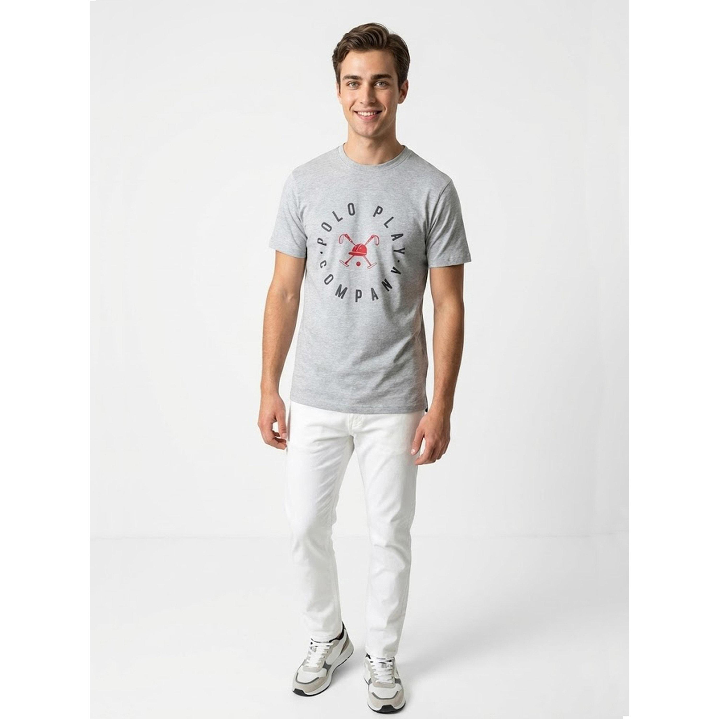 تيشيرت بياقة دائرية وشعار جرافيك للرجال-men-clothing-tshirtsandpolos-tshirts-image-2