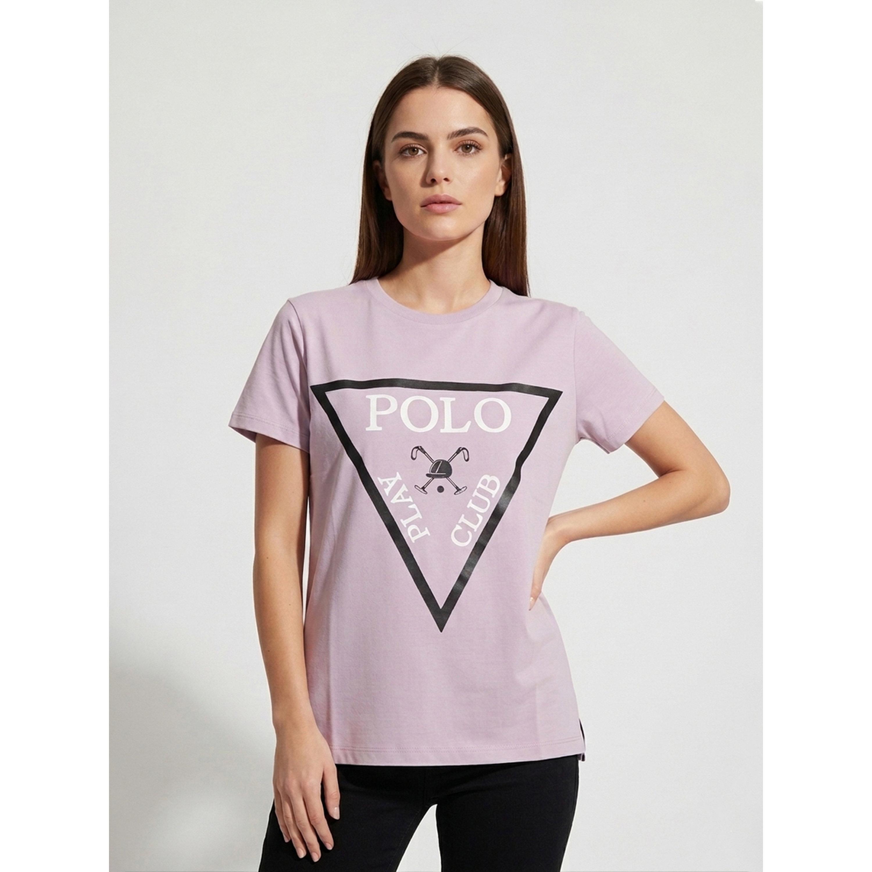 تيشيرت بياقة دائرية وشعار جرافيك-women-clothing-tshirts-image-1