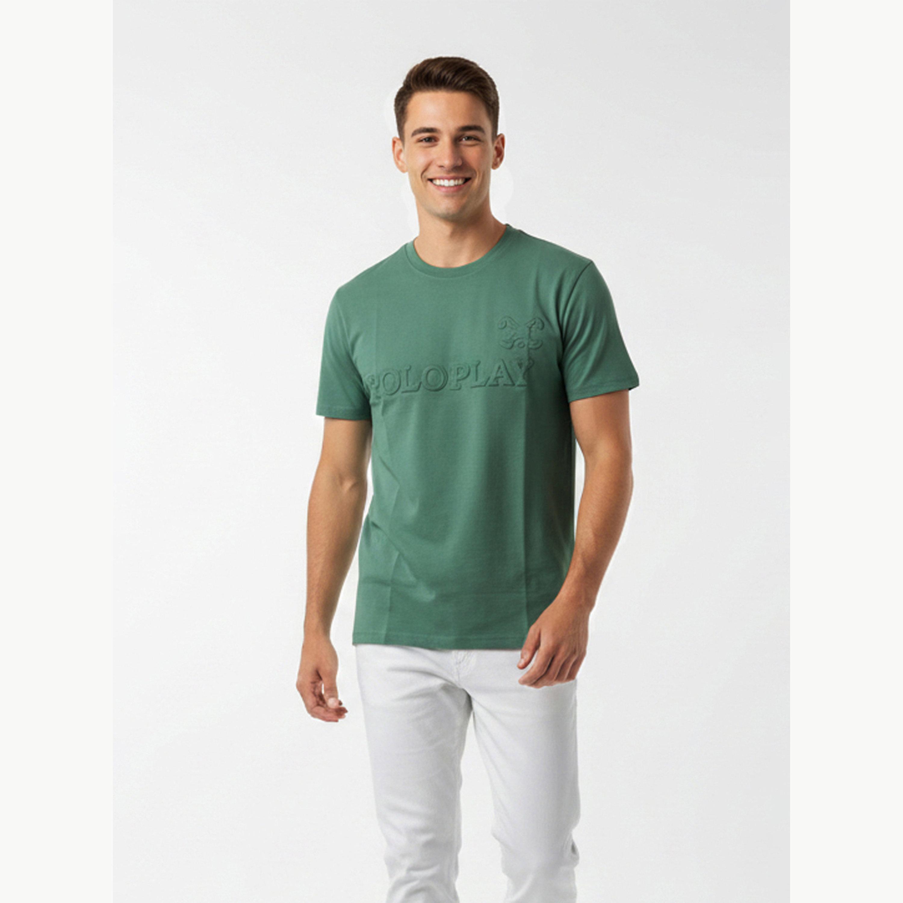 تيشيرت بياقة دائرية وشعار بارز للرجال-men-clothing-tshirtsandpolos-tshirts-image-3