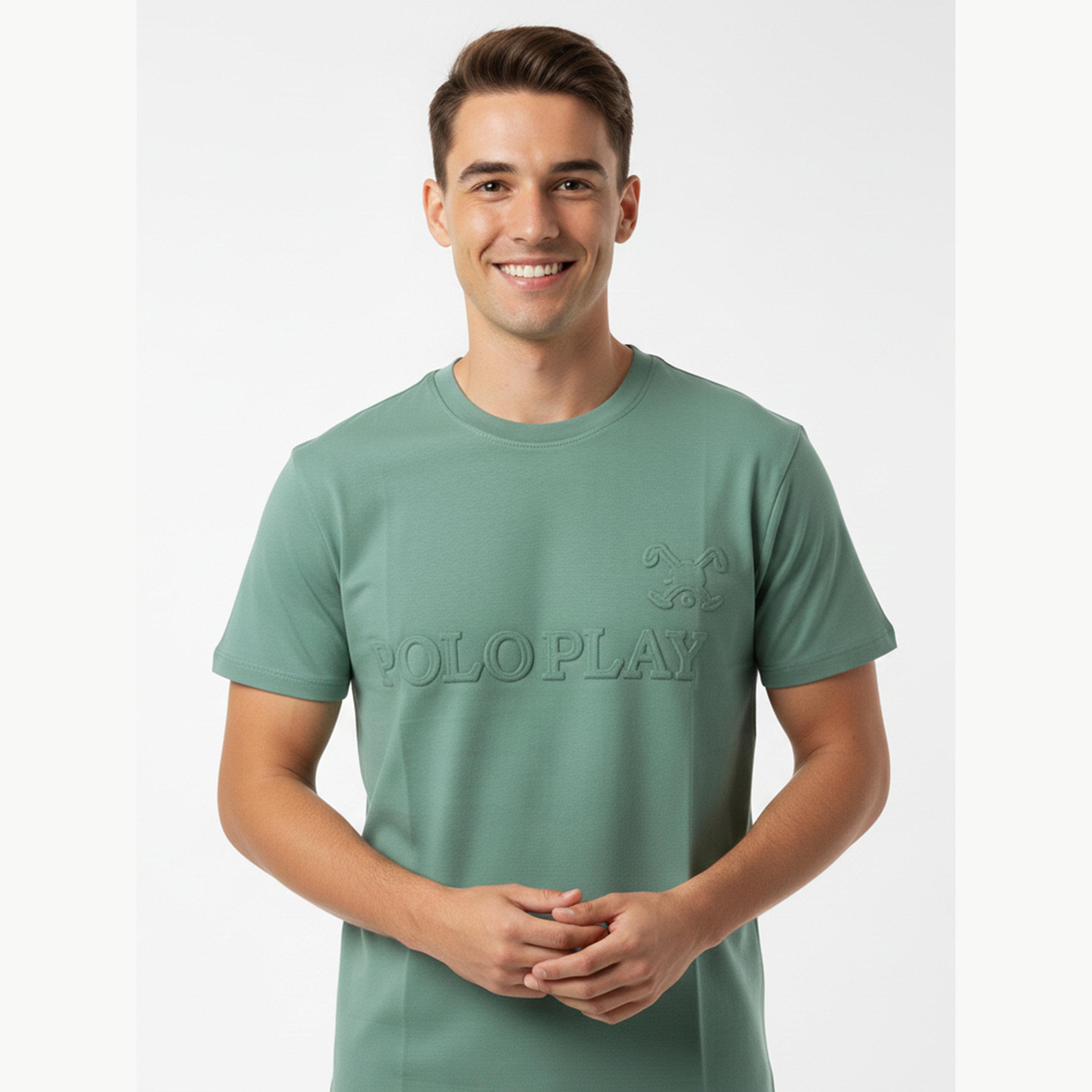 تيشيرت بياقة دائرية وشعار بارز للرجال-men-clothing-tshirtsandpolos-tshirts-image-4
