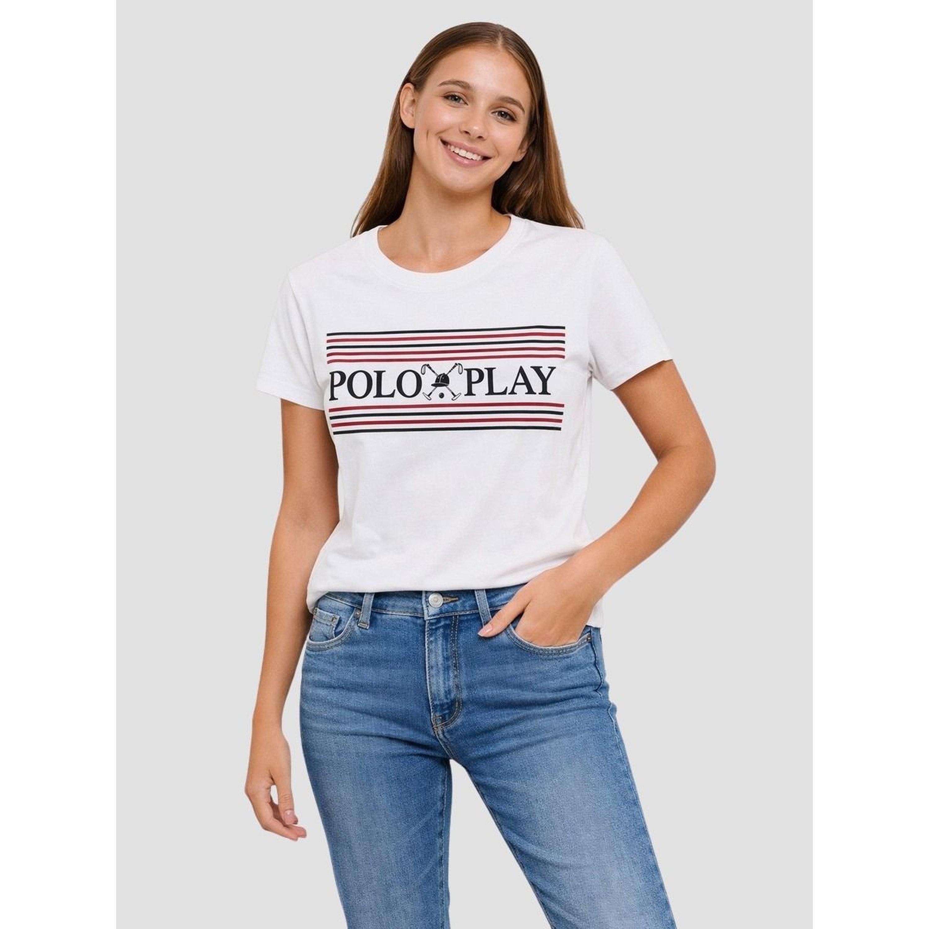 تيشيرت بأكمام قصيرة وطبعة شعار-women-clothing-tshirts-image-1