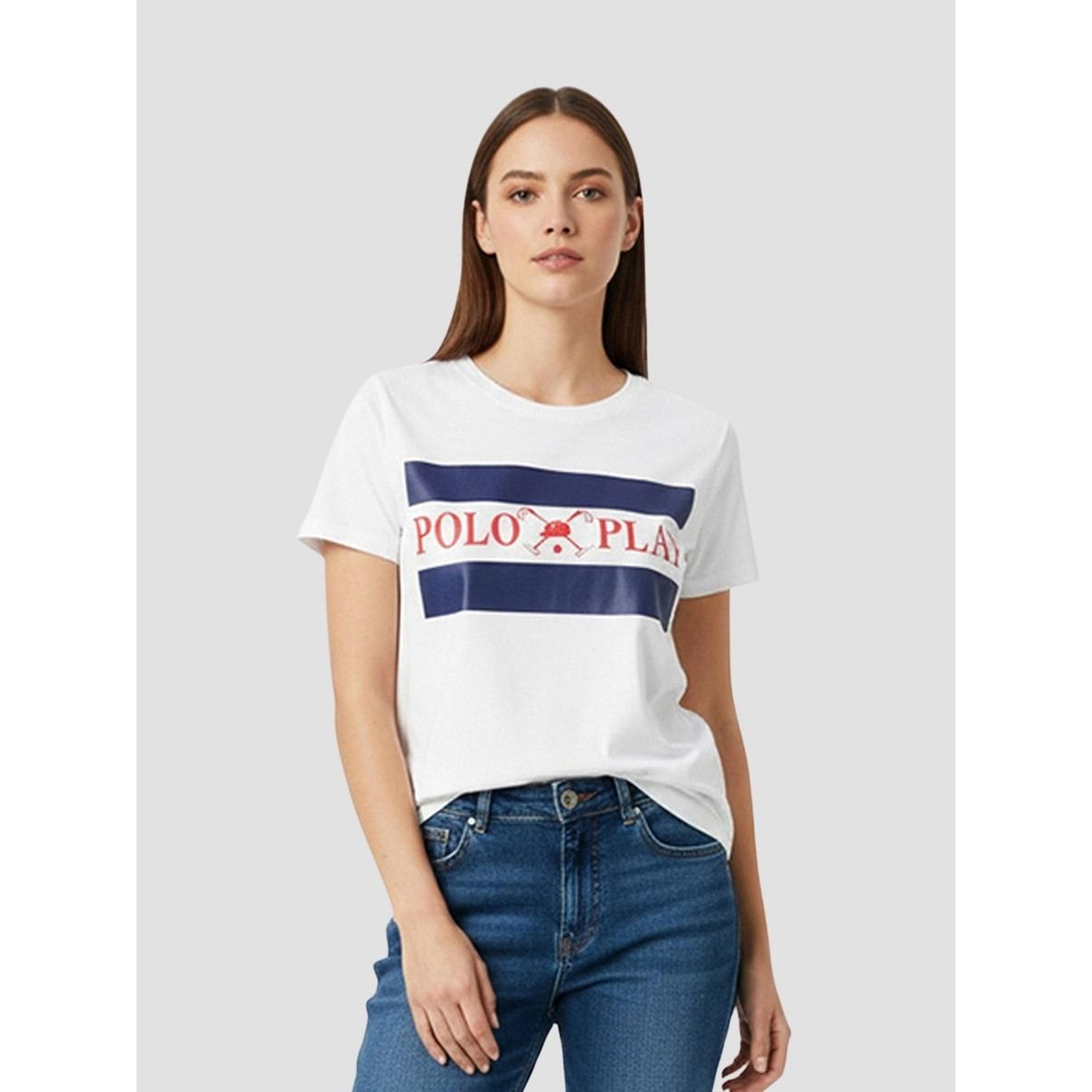 تيشيرت بأكمام قصيرة وطبعة شعار-women-clothing-tshirts-image-1
