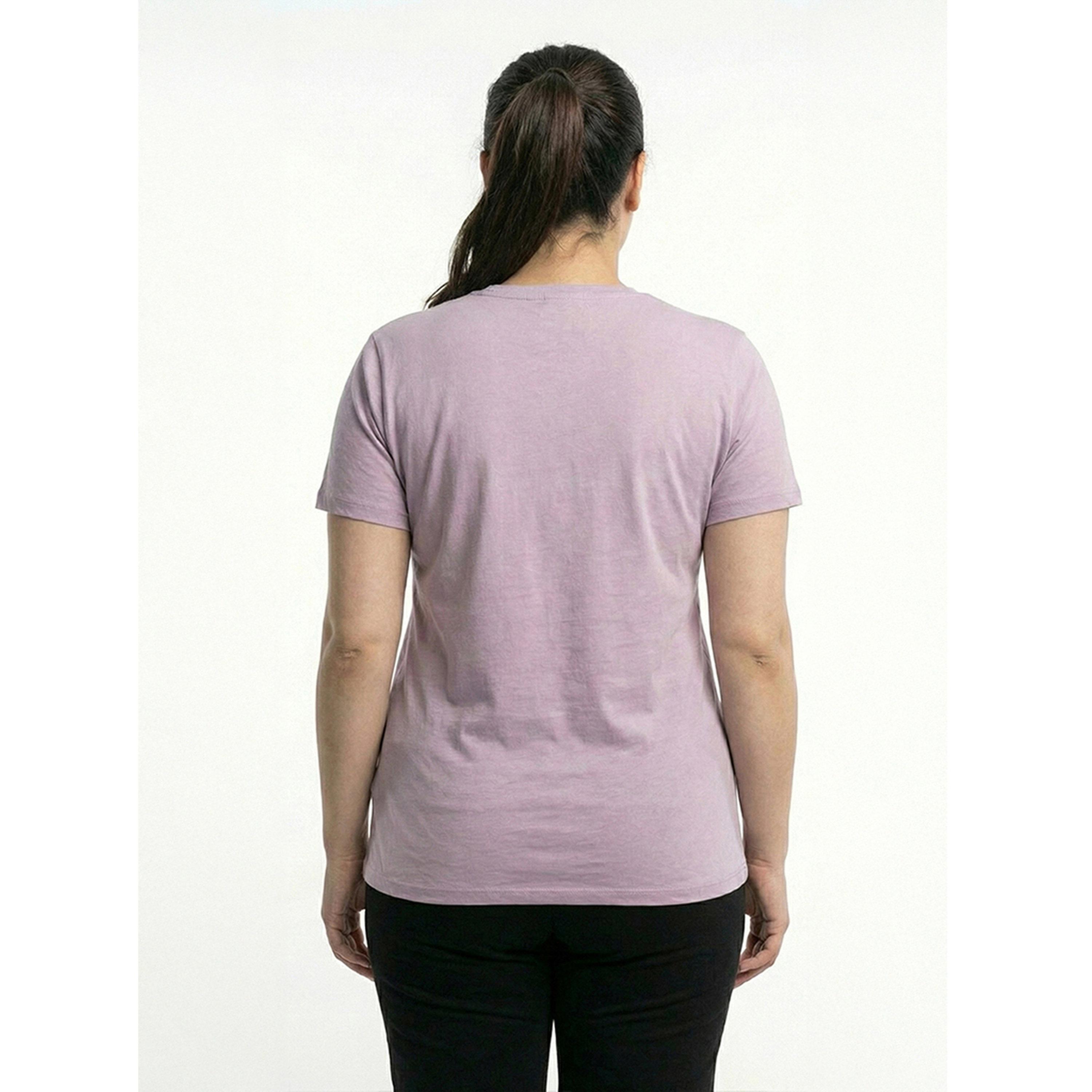 تيشيرت بياقة دائرية وطبعة شعار-women-clothing-tshirts-image-4