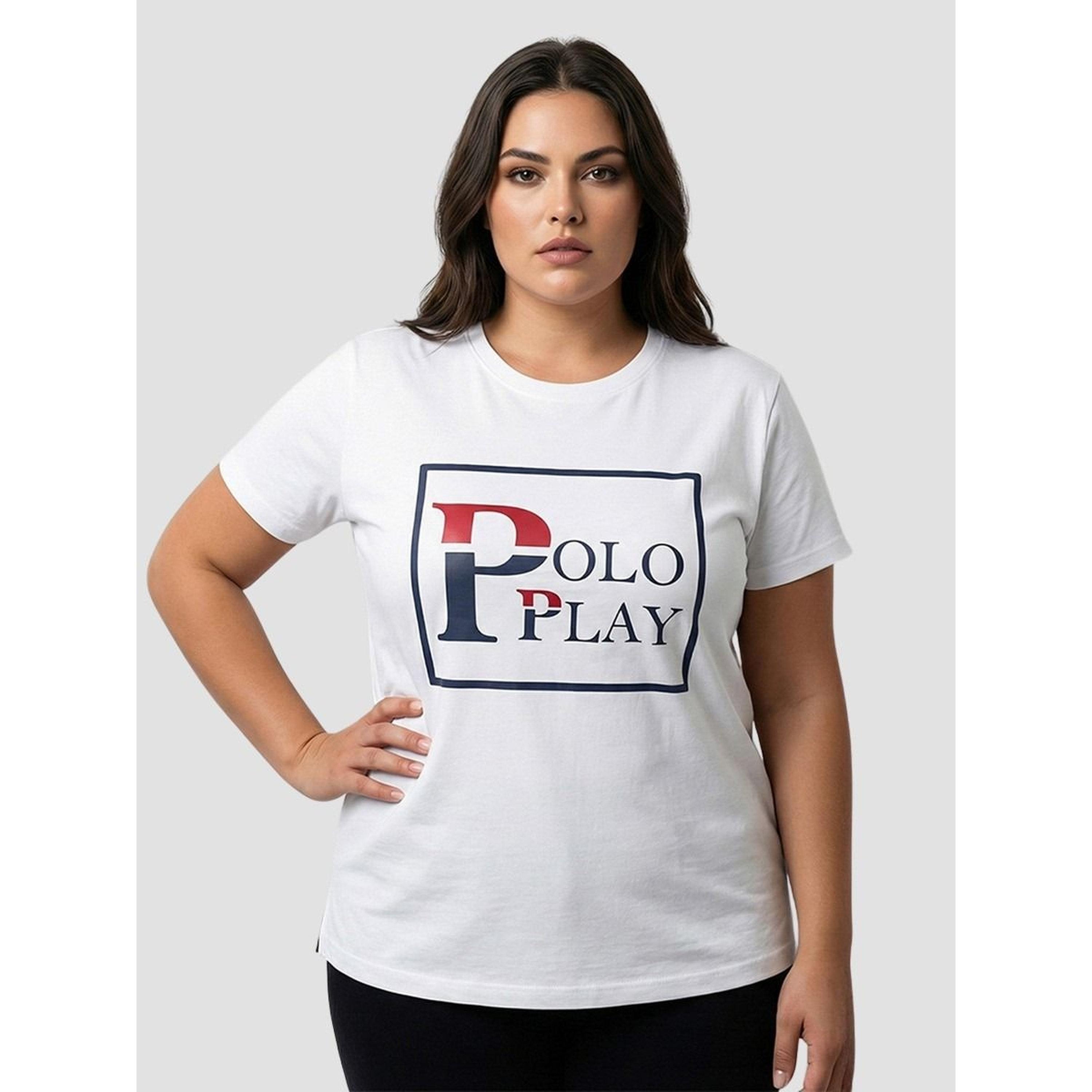 تيشيرت بأكمام قصيرة وطبعة شعار-women-clothing-tshirts-image-1
