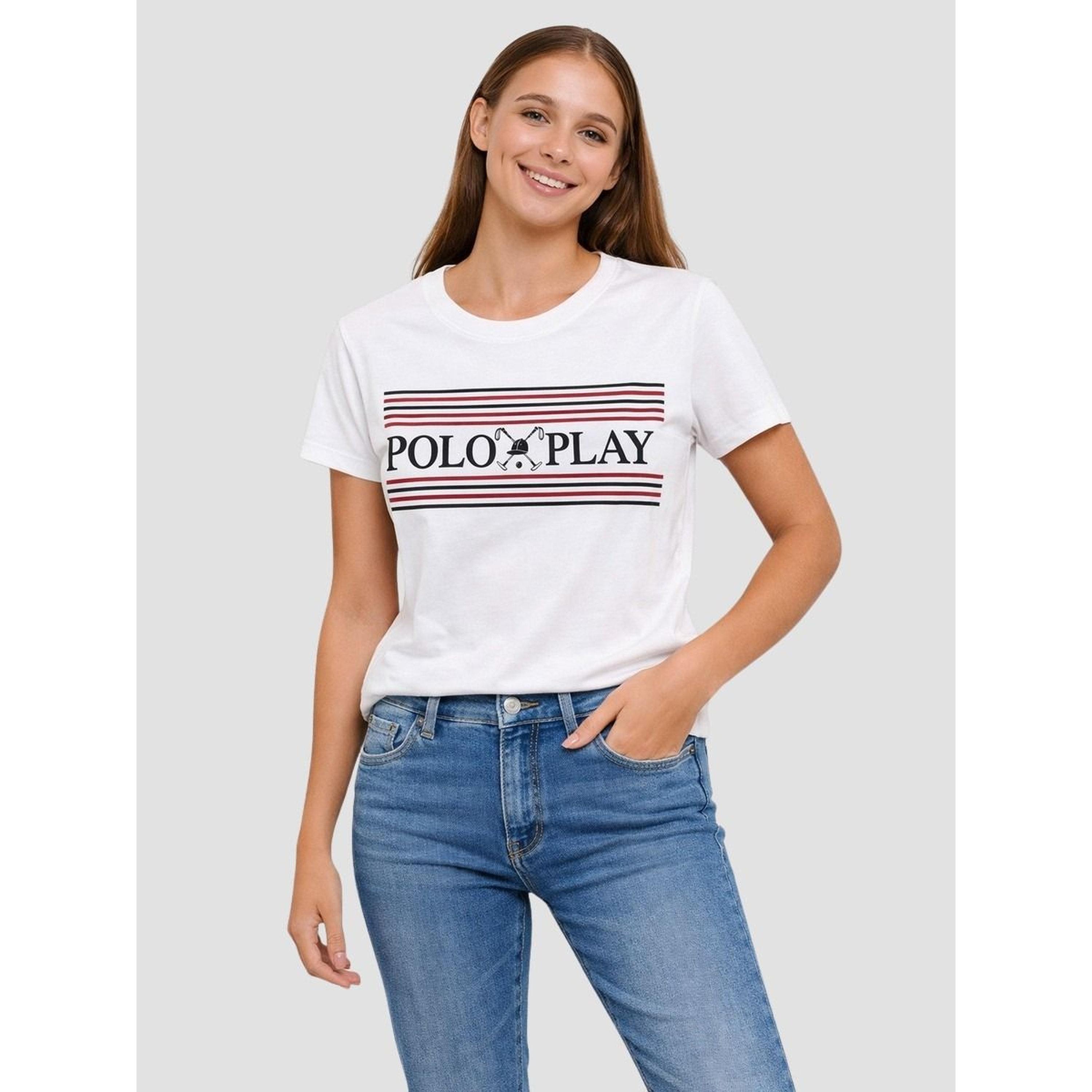 Polo Play X Styli White Logo Print Short Sleeves T-Shirt-women-clothing-tshirts-image-1