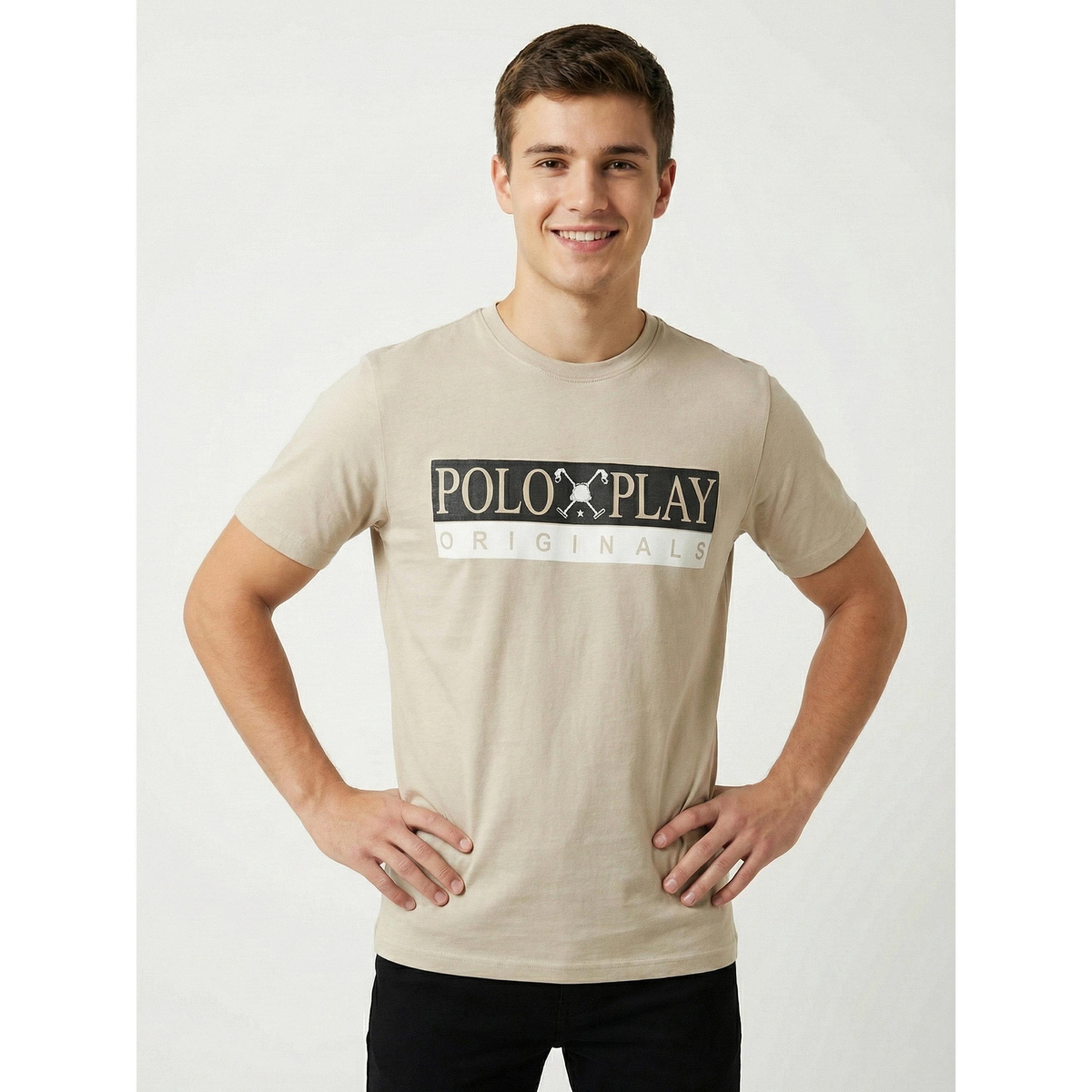 تيشيرت بياقة دائرية وشعار جرافيك للرجال-men-clothing-tshirtsandpolos-tshirts-image-1