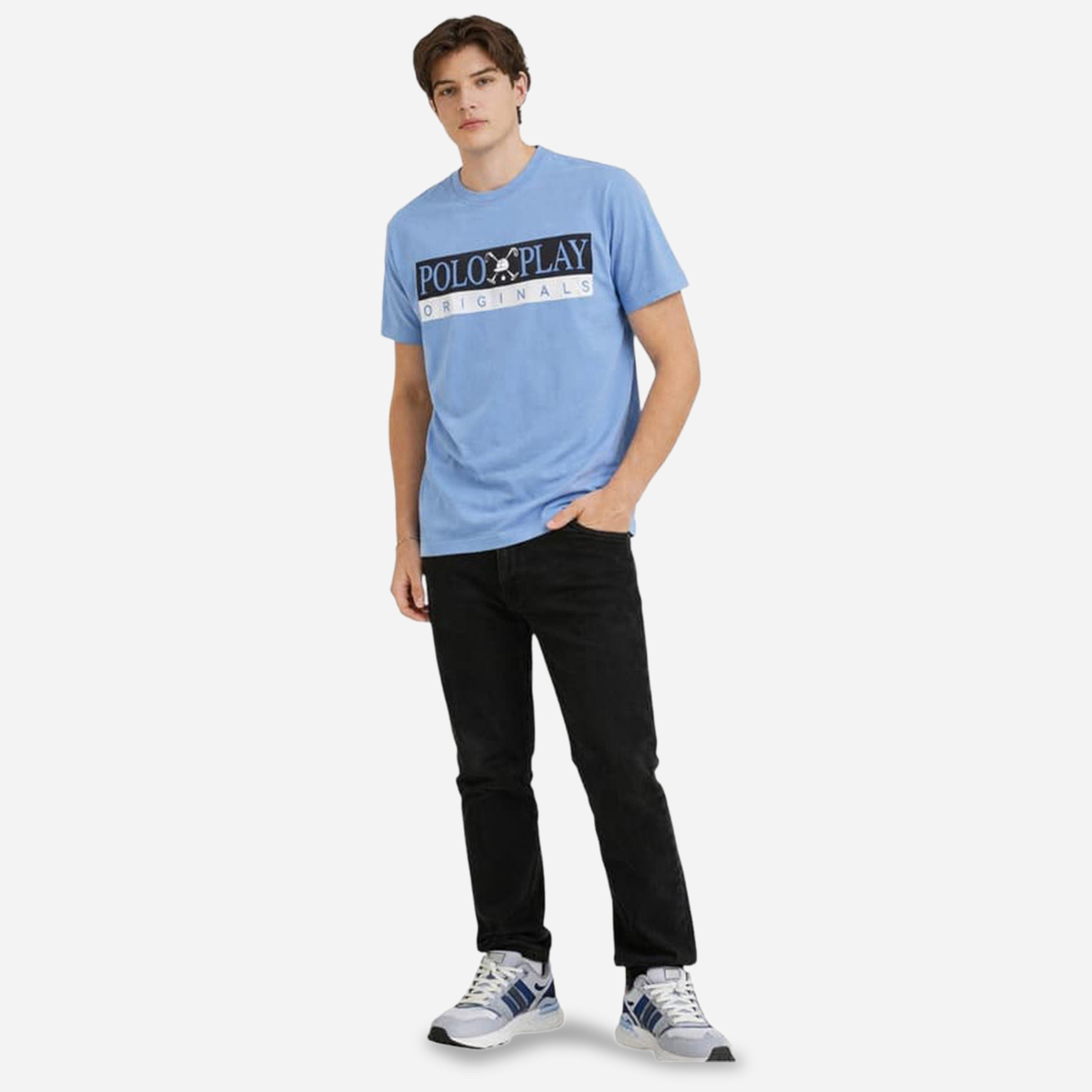 تيشيرت بياقة دائرية وشعار جرافيك للرجال-men-clothing-tshirtsandpolos-tshirts-image-2
