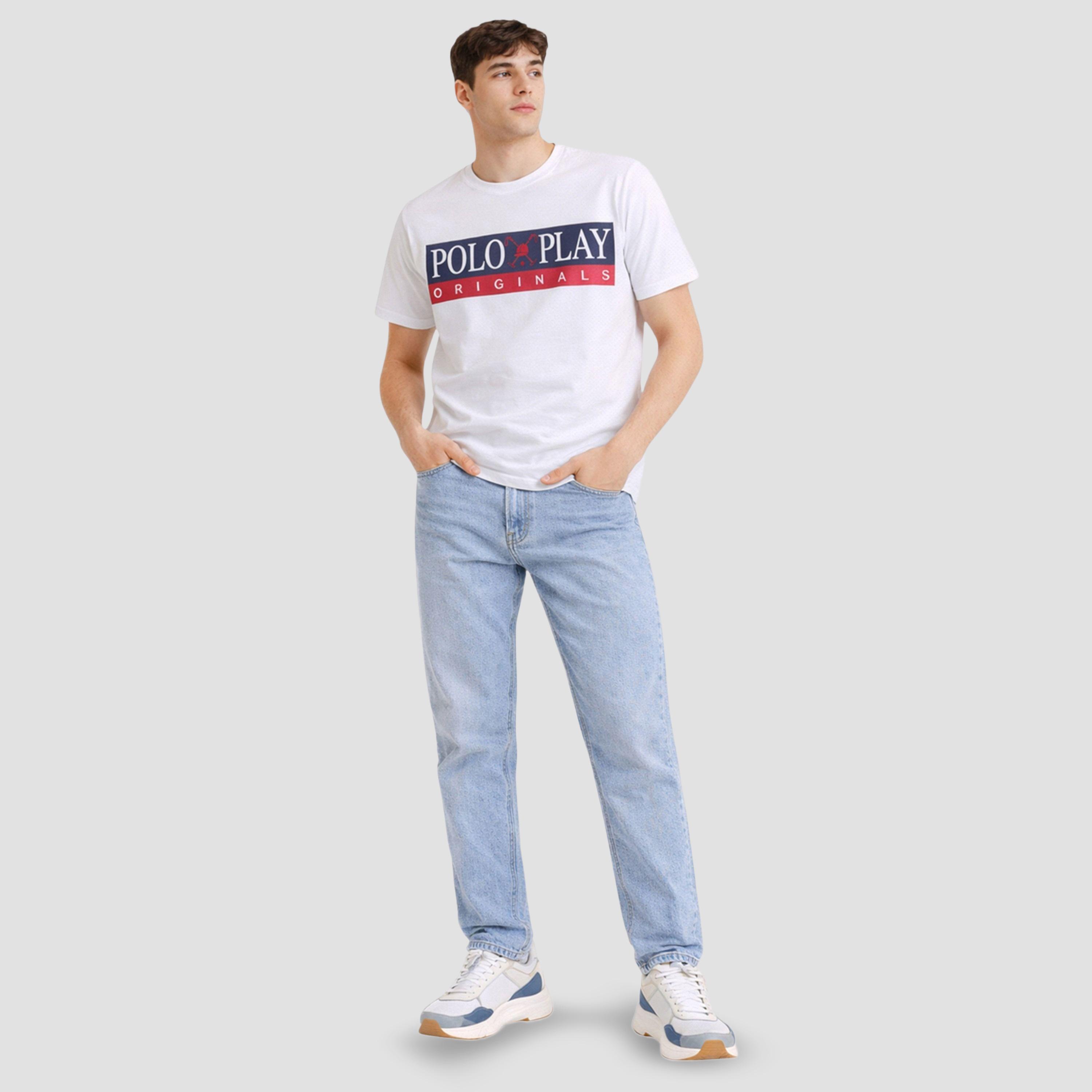 تيشيرت بياقة دائرية وشعار جرافيك للرجال-men-clothing-tshirtsandpolos-tshirts-image-2