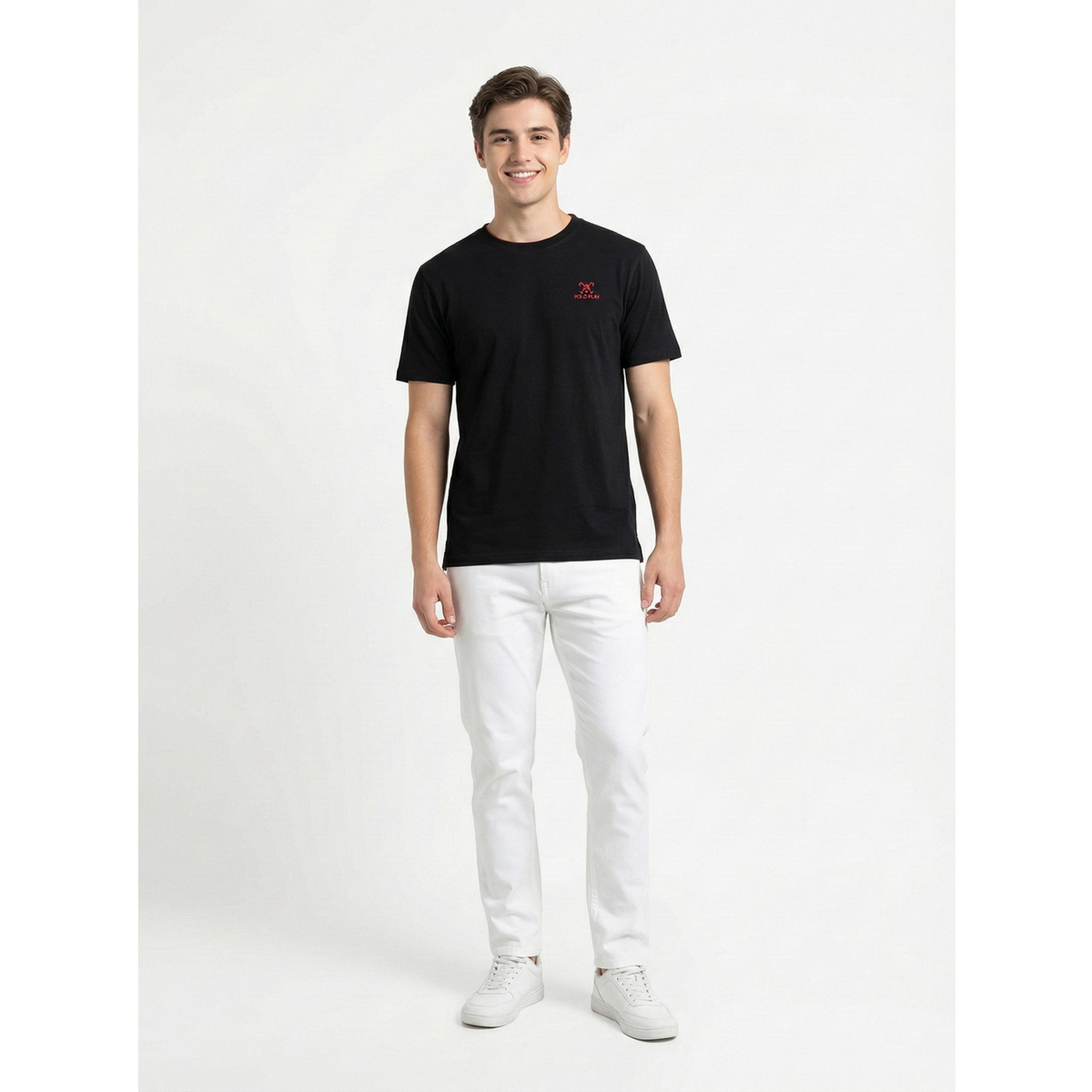 تيشيرت بياقة دائرية وشعار جرافيك للرجال-men-clothing-tshirtsandpolos-tshirts-image-2