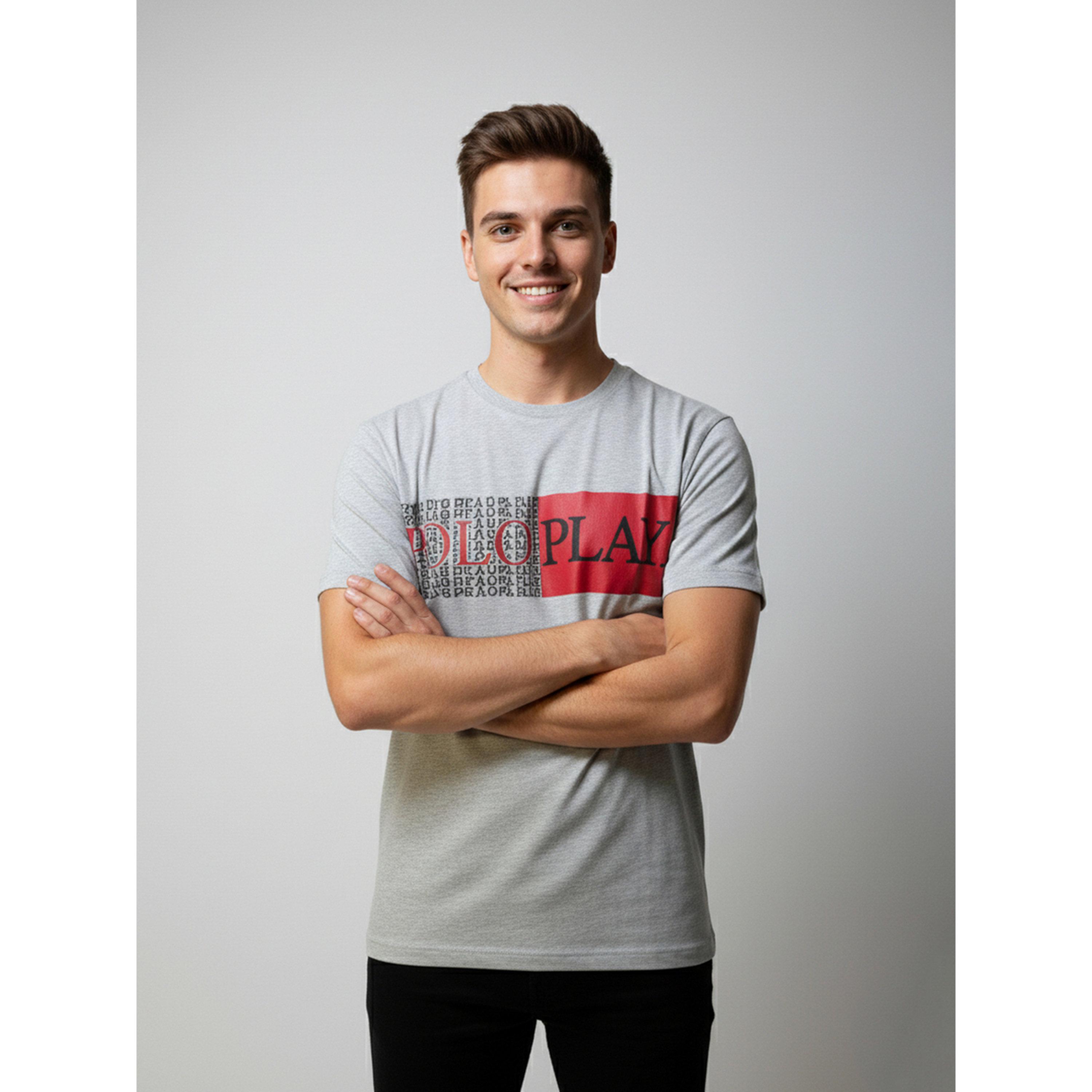 تيشيرت بياقة دائرية وشعار جرافيك للرجال-men-clothing-tshirtsandpolos-tshirts-image-1