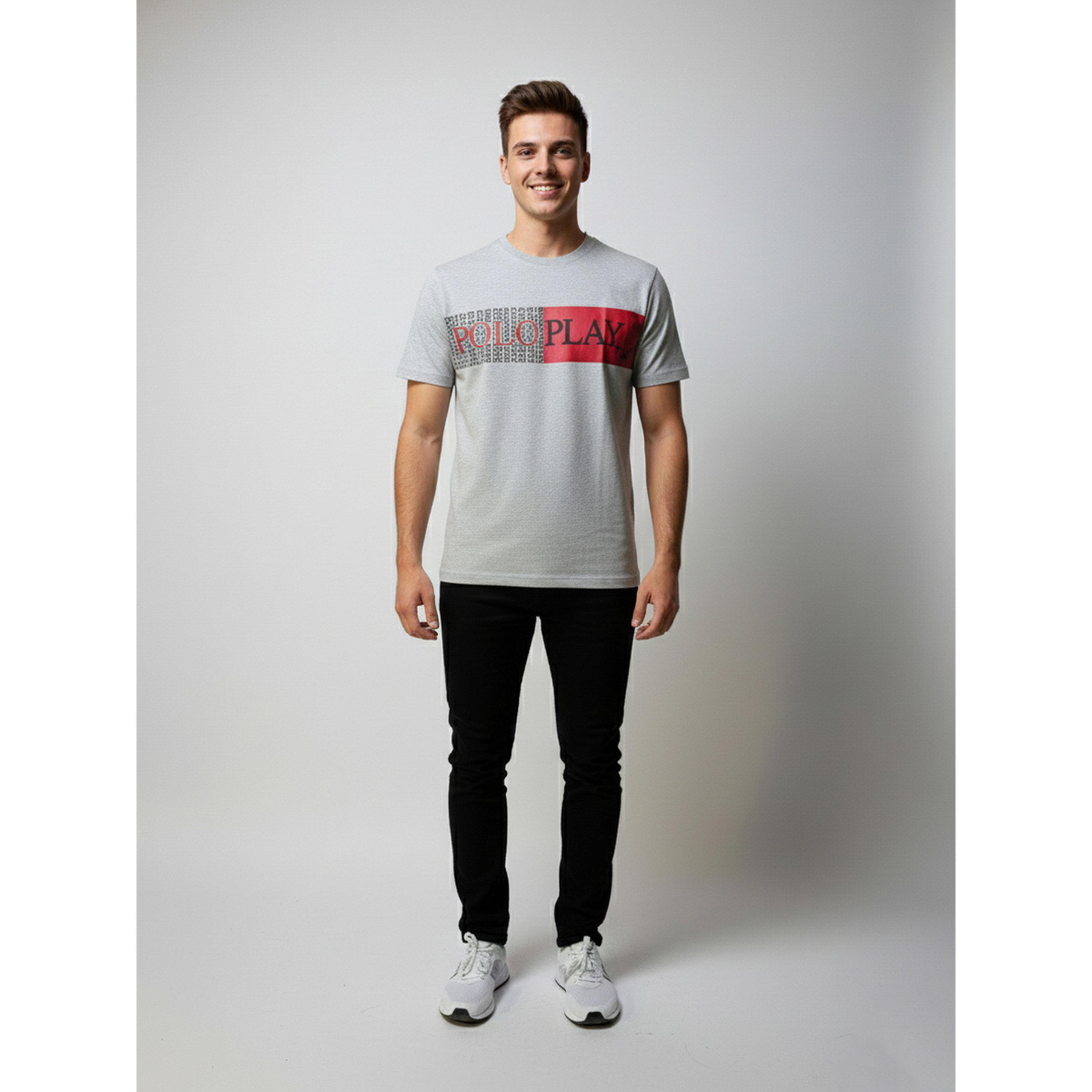 تيشيرت بياقة دائرية وشعار جرافيك للرجال-men-clothing-tshirtsandpolos-tshirts-image-2