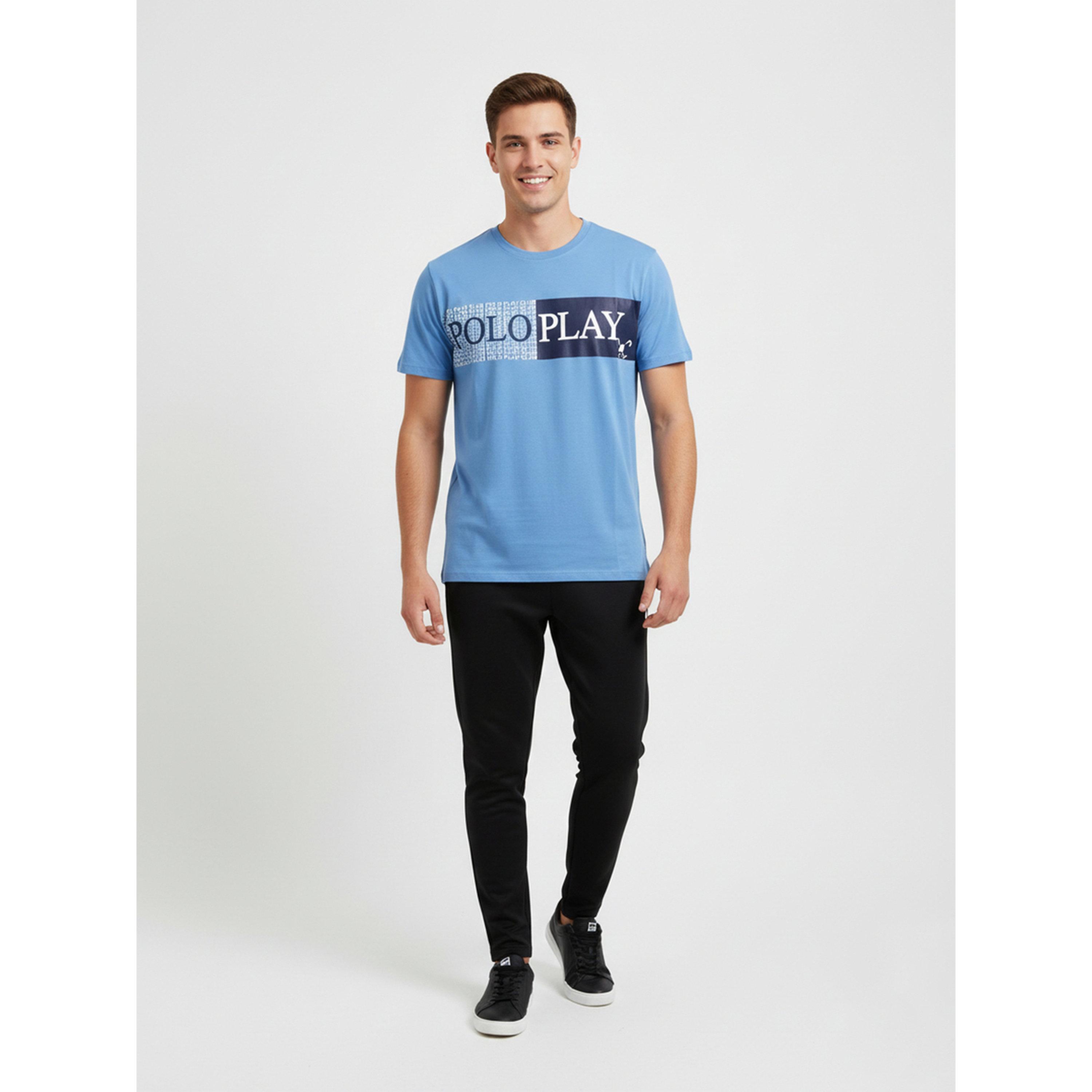 تيشيرت بياقة دائرية وشعار جرافيك للرجال-men-clothing-tshirtsandpolos-tshirts-image-2