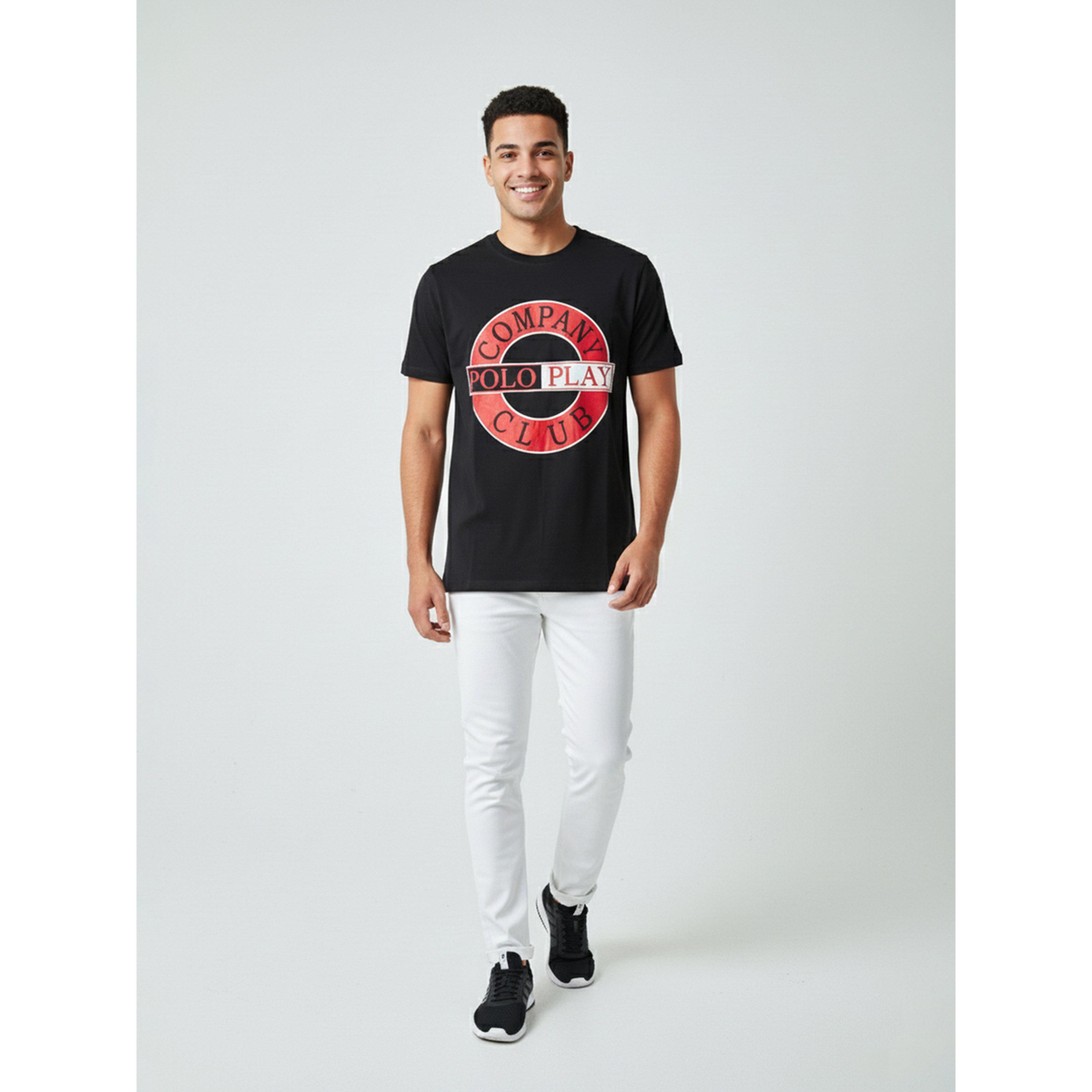 تيشيرت بياقة دائرية وشعار جرافيك للرجال-men-clothing-tshirtsandpolos-tshirts-image-2