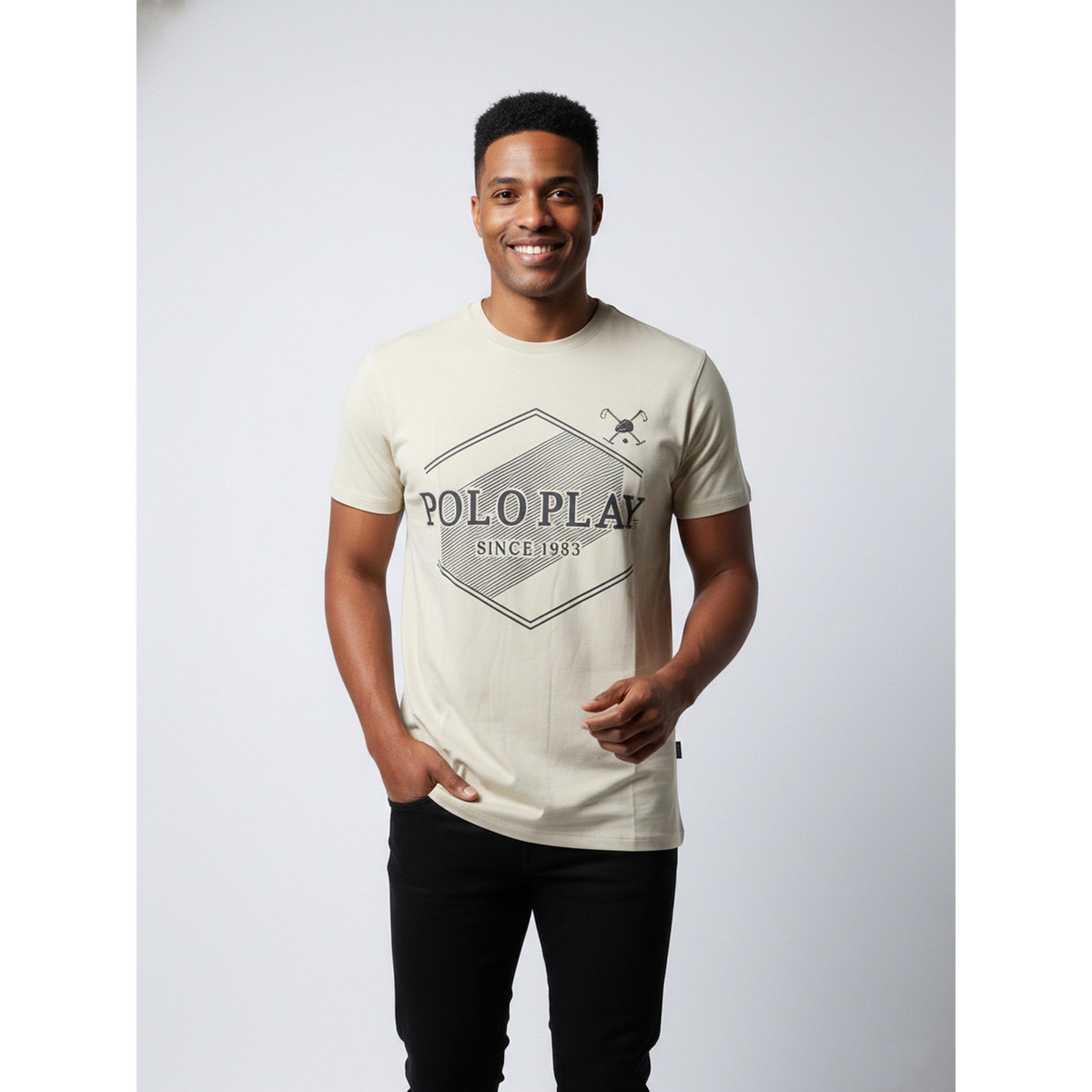 تيشيرت بياقة دائرية وشعار جرافيك للرجال-men-clothing-tshirtsandpolos-tshirts-image-1