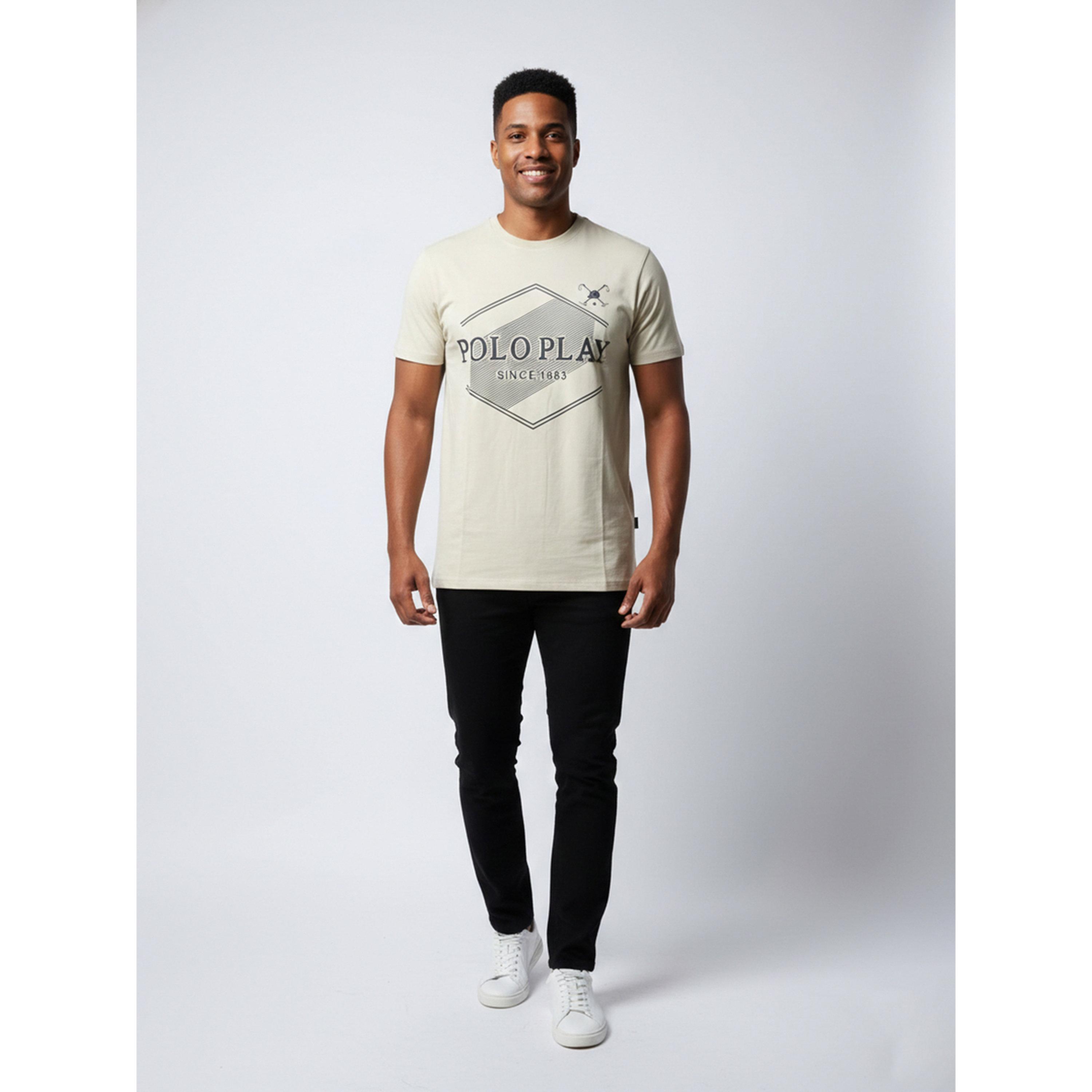 تيشيرت بياقة دائرية وشعار جرافيك للرجال-men-clothing-tshirtsandpolos-tshirts-image-2