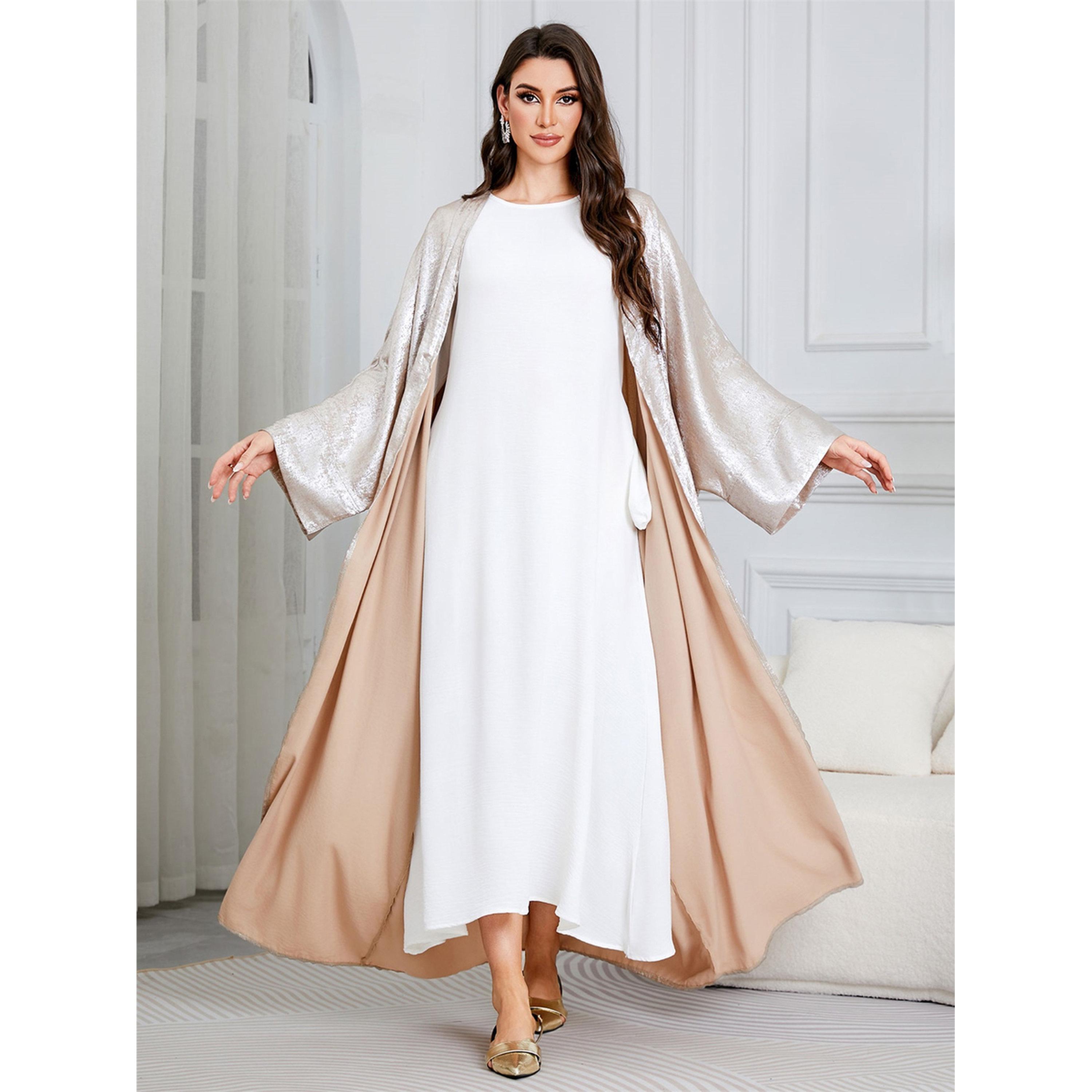 Take Two Beige Sequin Maxi Abaya With A-Line Silhouette-women-arabicclothing-abayas-image-4