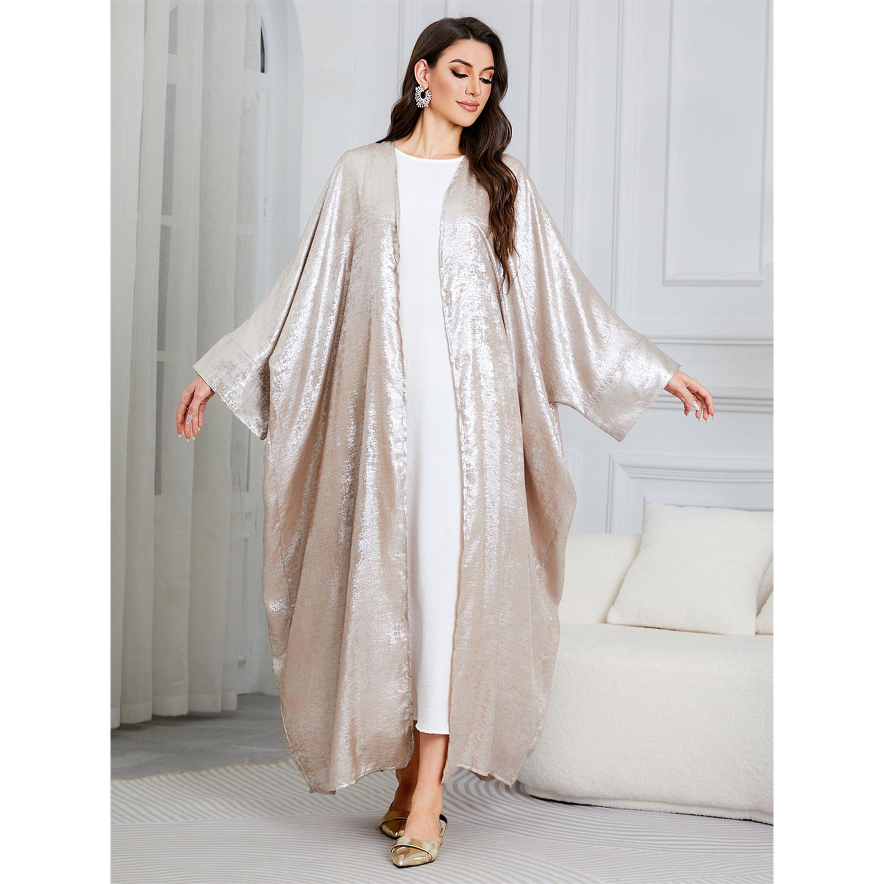 Take Two Beige Sequin Maxi Abaya With A-Line Silhouette-women-arabicclothing-abayas-image-5