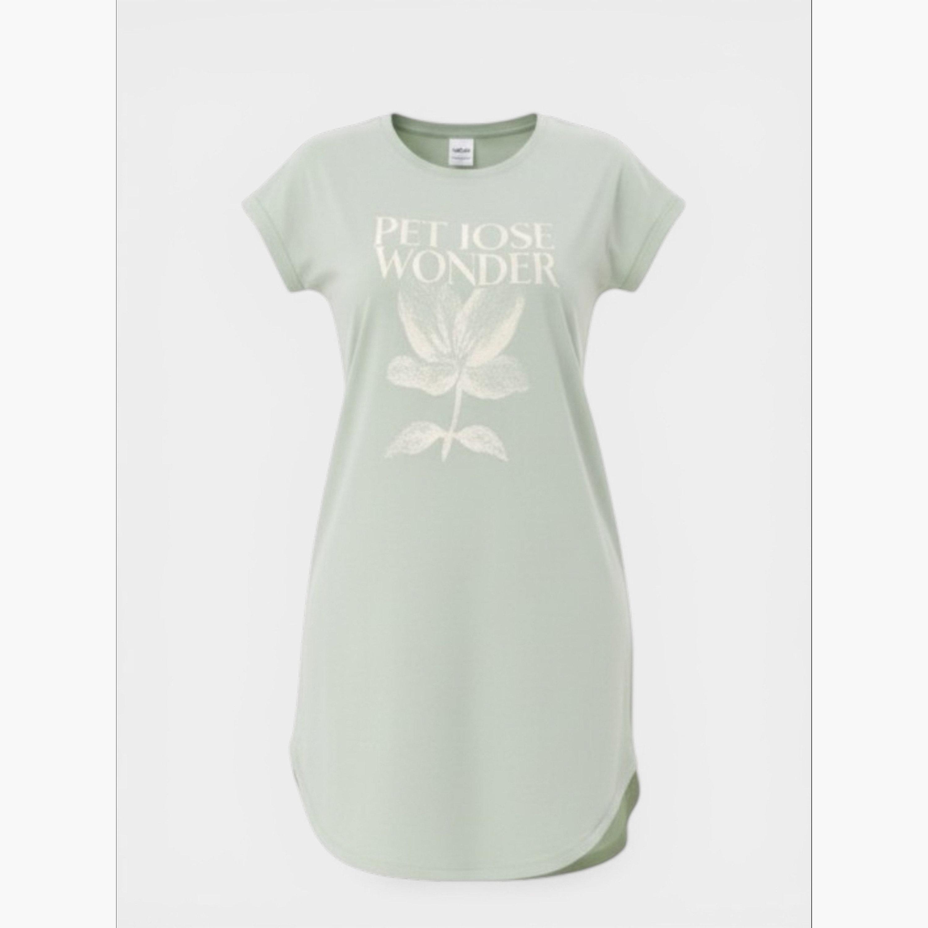 Victor and Jane X Styli Blue Graphic Print Sleep T-Shirt Dress-women-clothing-nightwear-nighties-image-2
