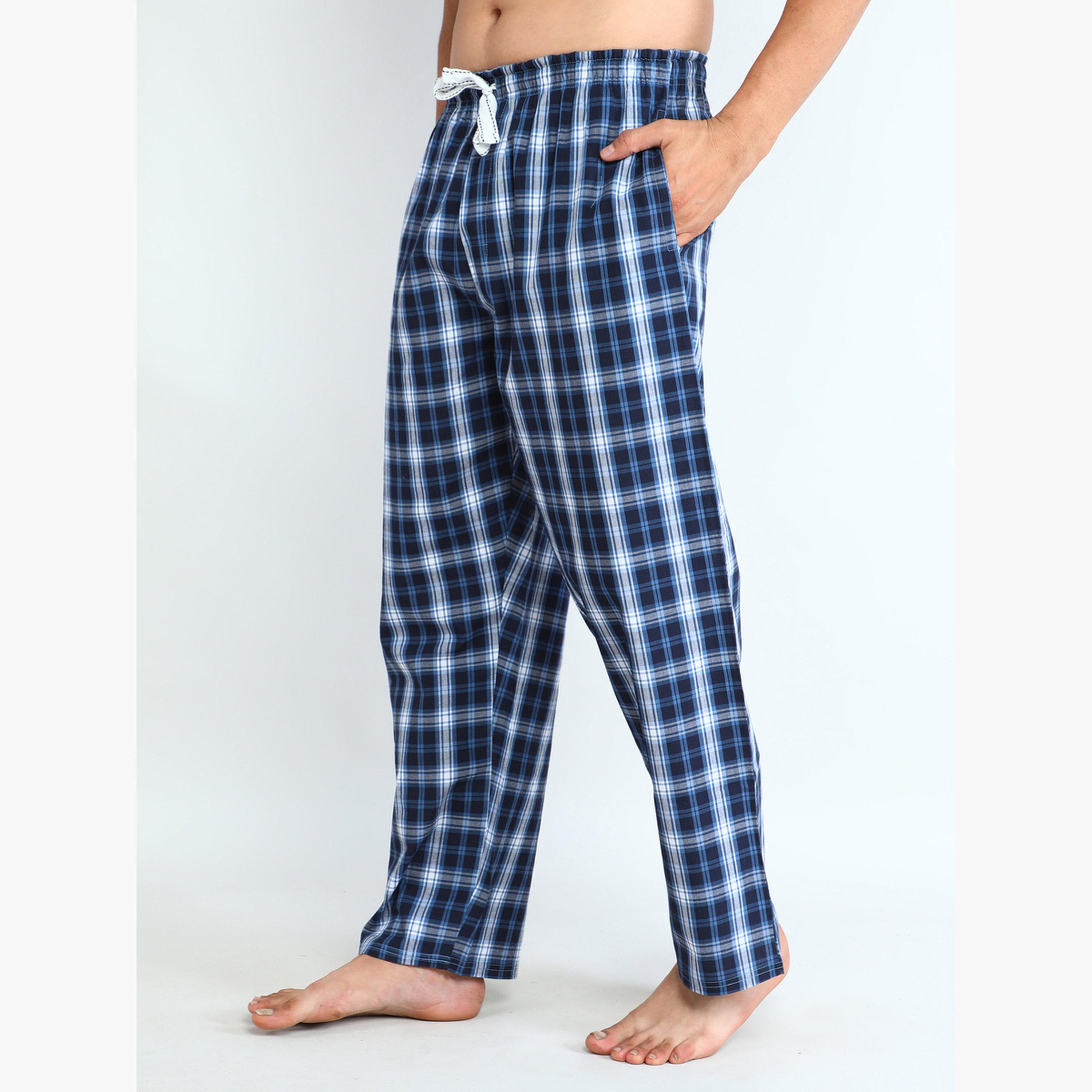 Victor and Jane X Styli Men Checkered Short Sleeve T-Shirt and Pyjama Set-men-clothing-nightwear-sets-image-3