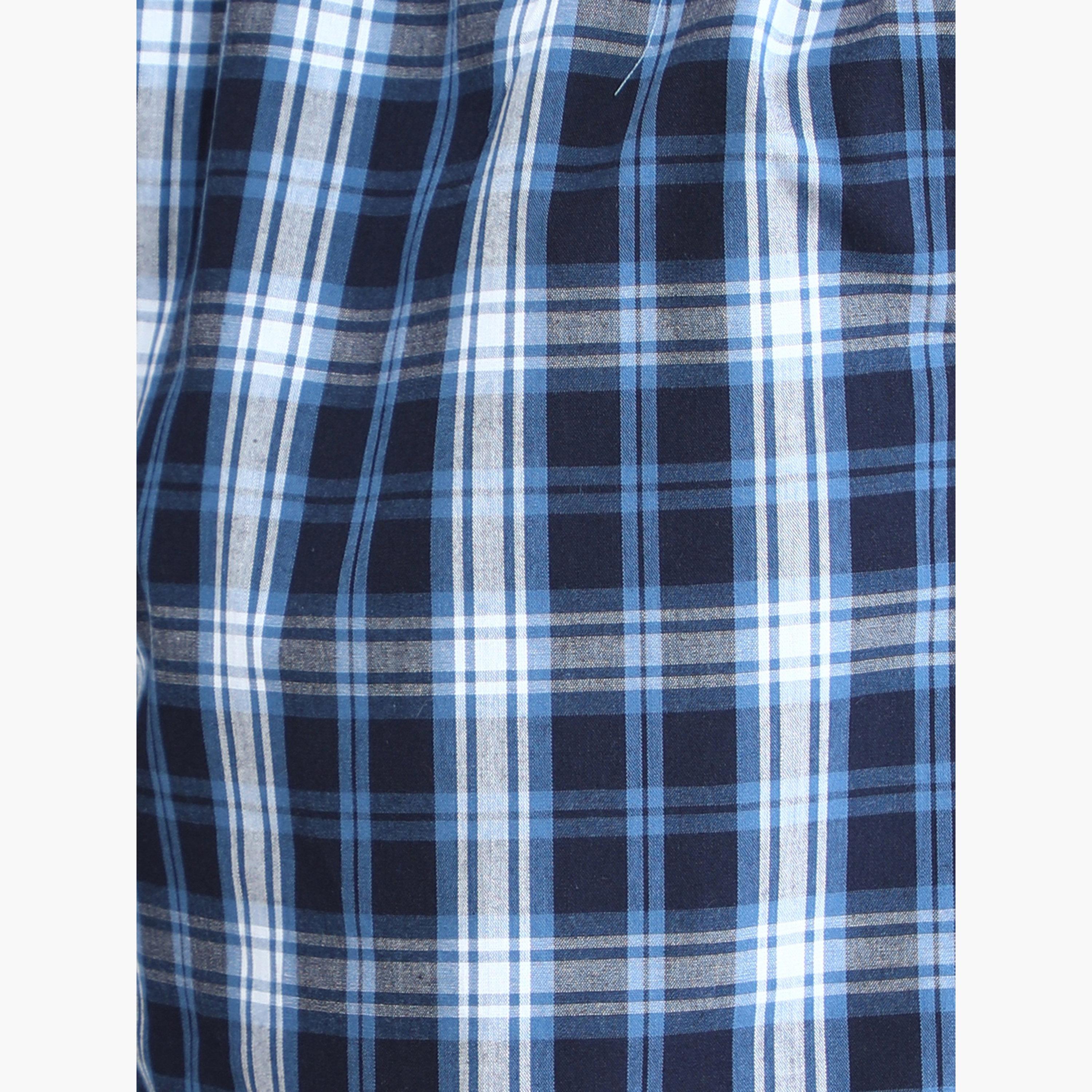 Victor and Jane X Styli Men Checkered Short Sleeve T-Shirt and Pyjama Set-men-clothing-nightwear-sets-image-4