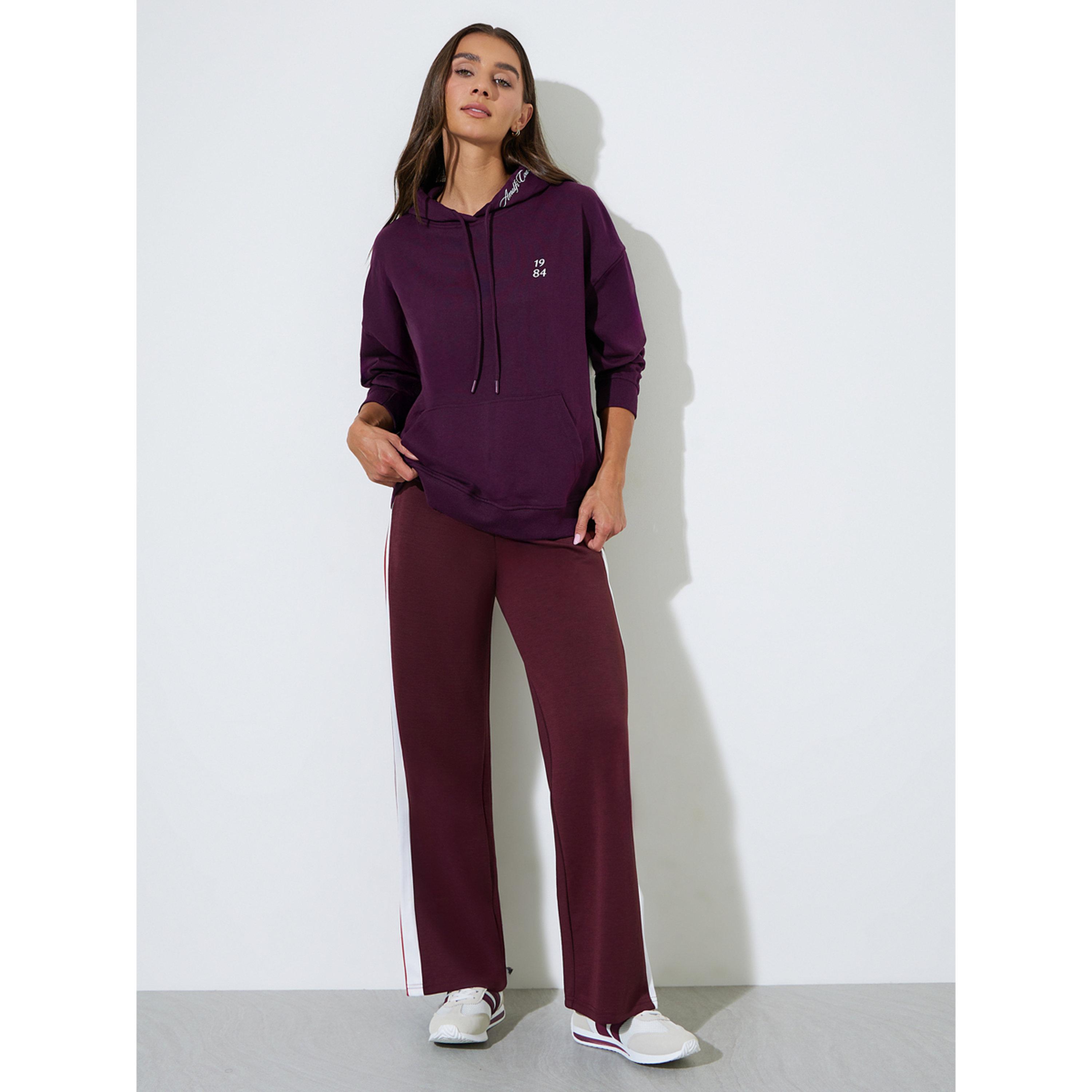 Styli Purple Slogan Embroidered Oversized Hoodie-women-clothing-hoodiesandsweatshirts-hoodies-image-2