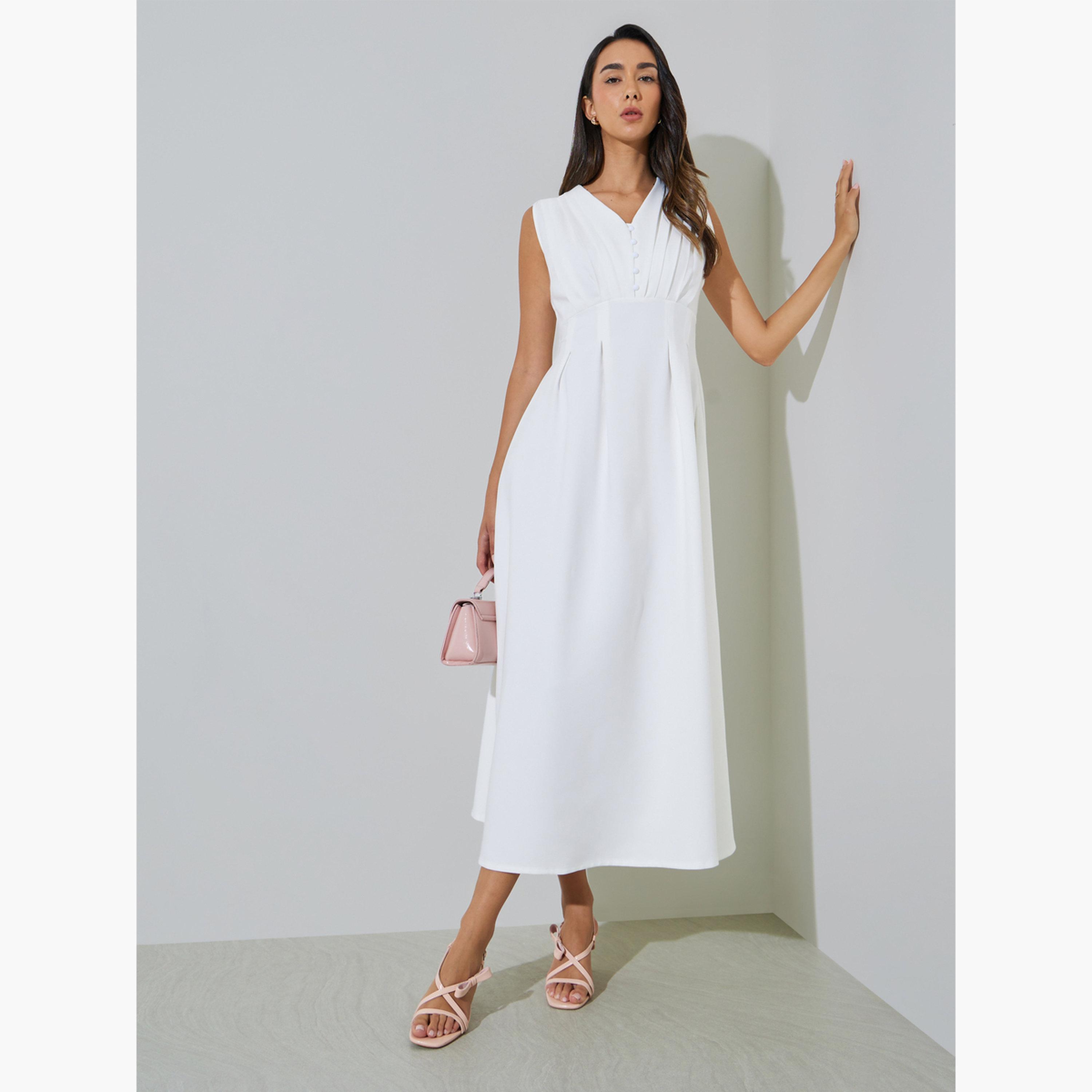 فستان ميدي كاجوال بحافة واسعة-women-clothing-dresses-image-3