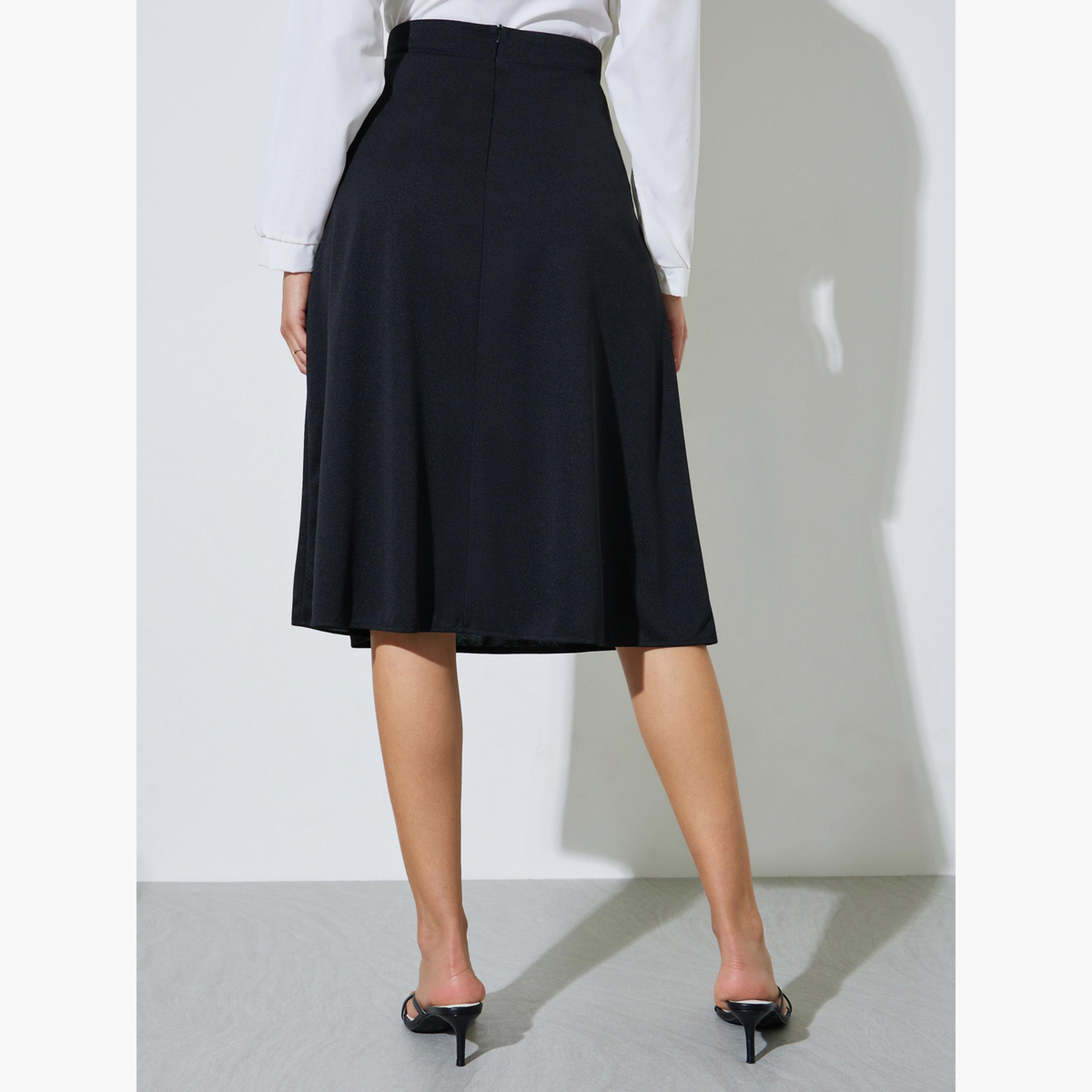 تنورة ميدي بحافة واسعة وتفاصيل أزرار-women-clothing-bottoms-skirts-image-4
