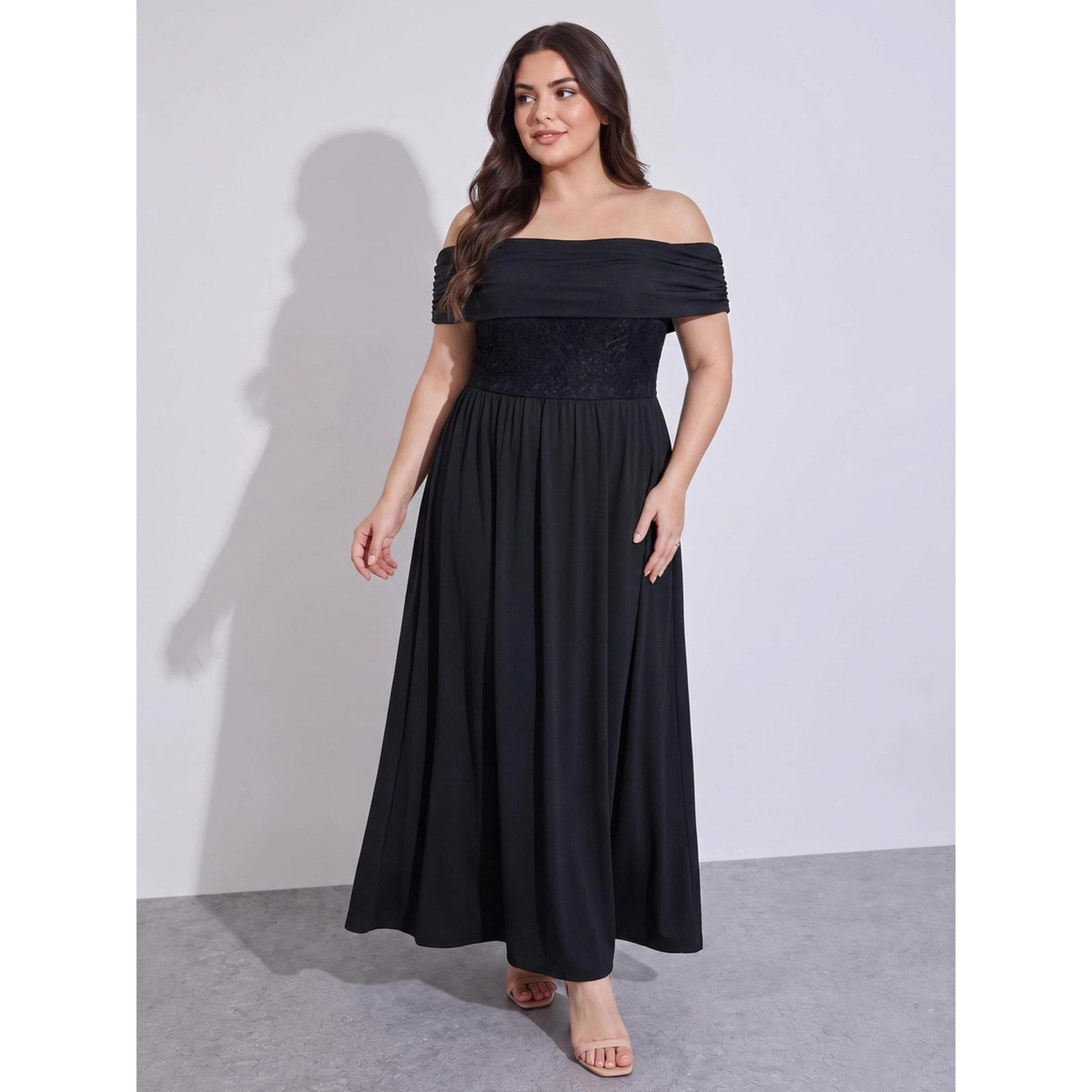 Styli Lace Off Shoulder A-Line Maxi Dress-women-clothing-dresses-image-1