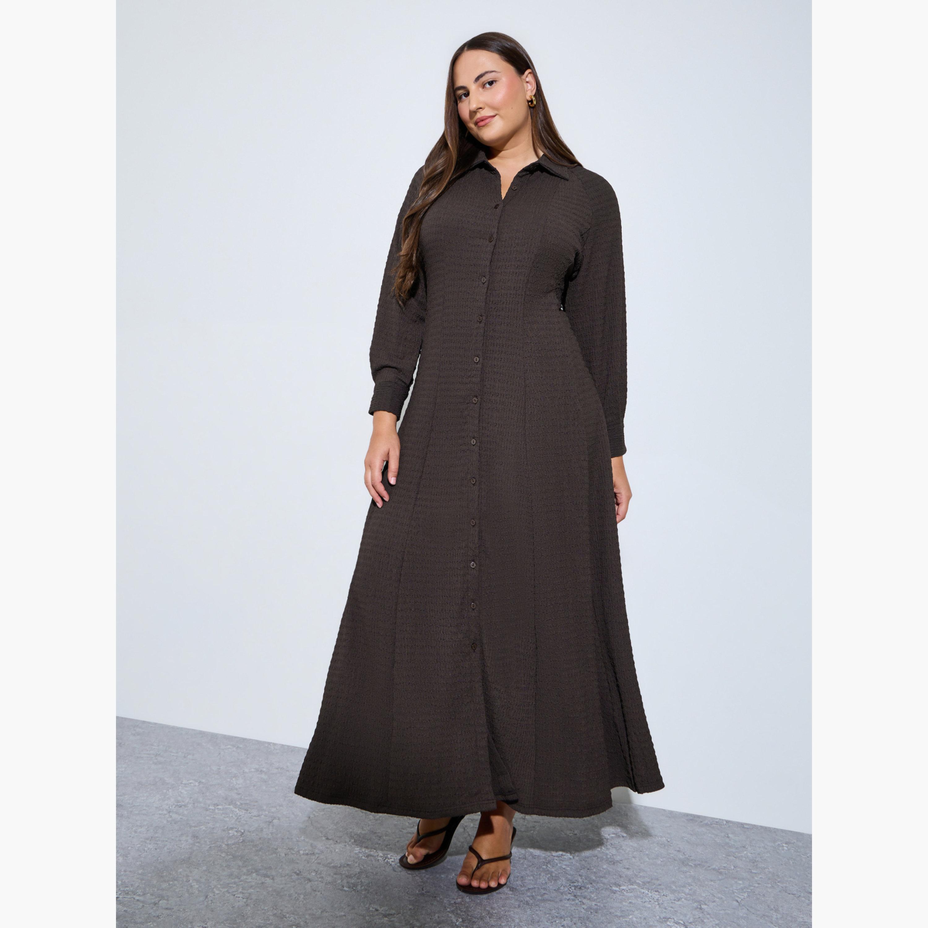 فستان طويل قميص بأكمام طويلة بمقاس كبير-women-clothing-dresses-image-3