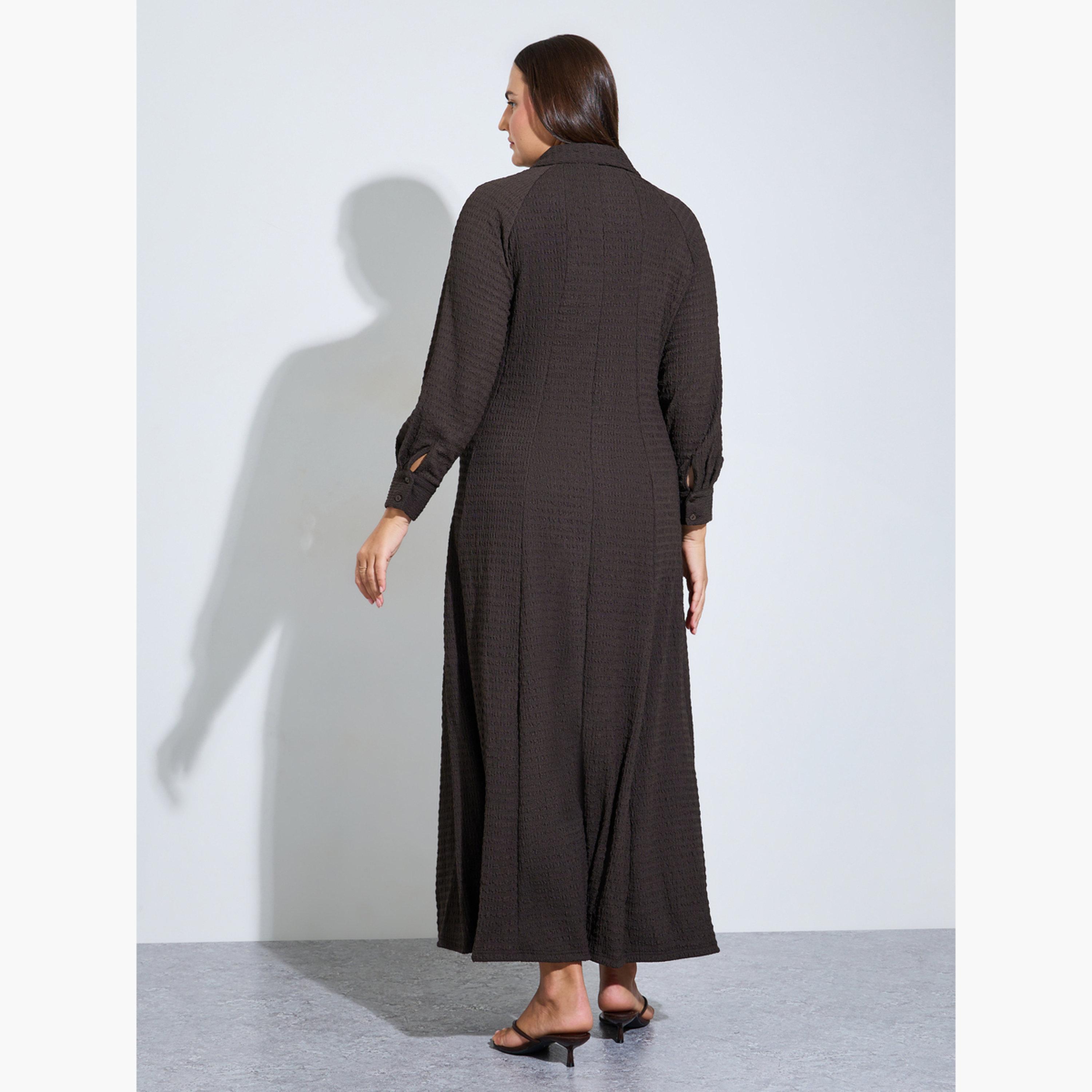 فستان طويل قميص بأكمام طويلة بمقاس كبير-women-clothing-dresses-image-4