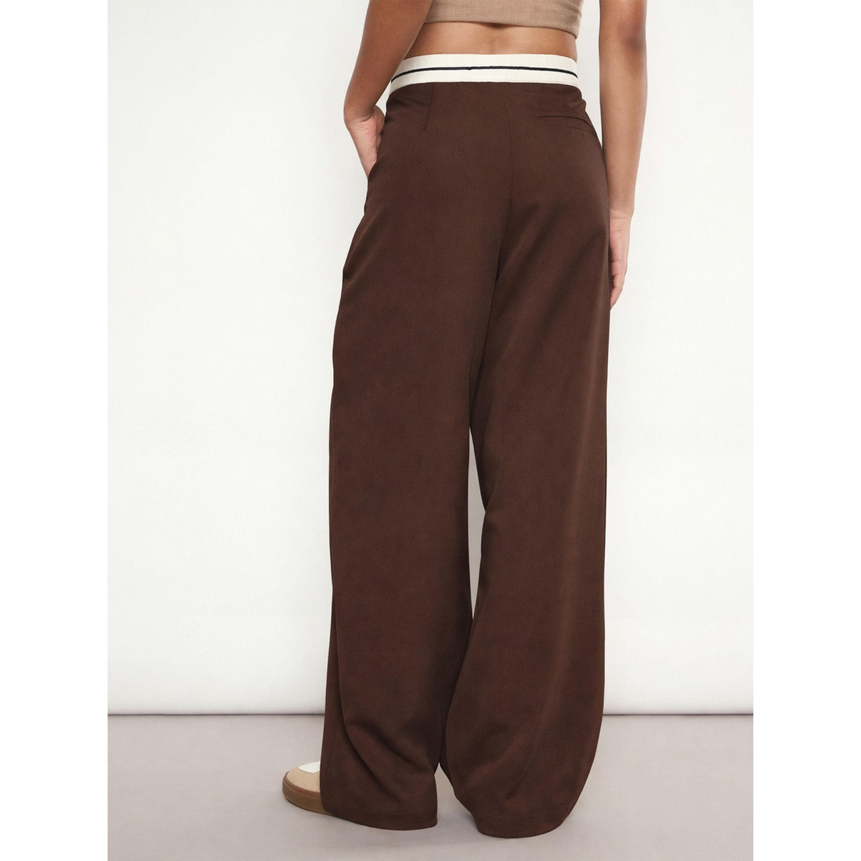 بنطال كوري بأرجل واسعة وكسرات أمامية-women-clothing-joggers-image-5