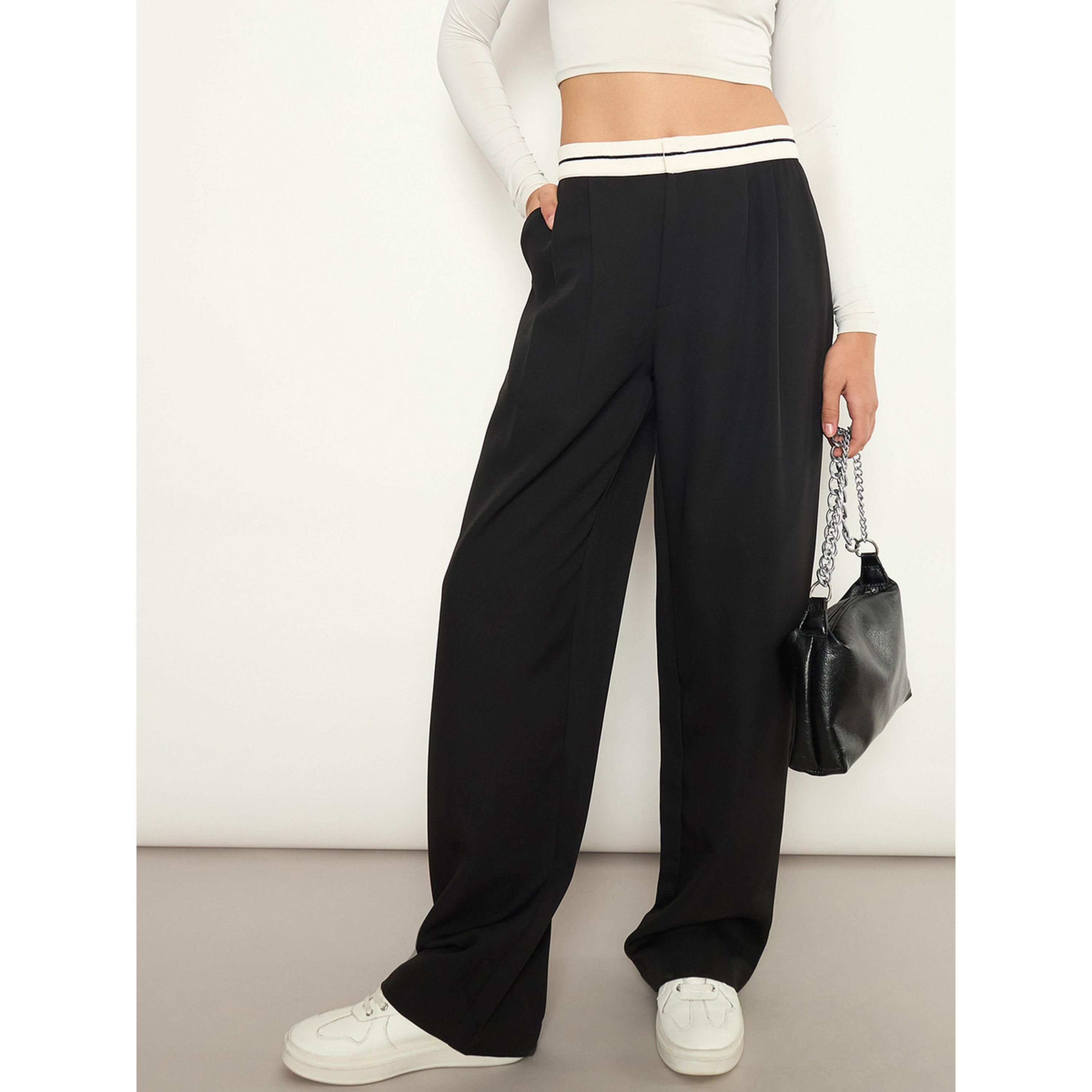 بنطال كوري بأرجل واسعة وكسرات أمامية-women-clothing-joggers-image-6