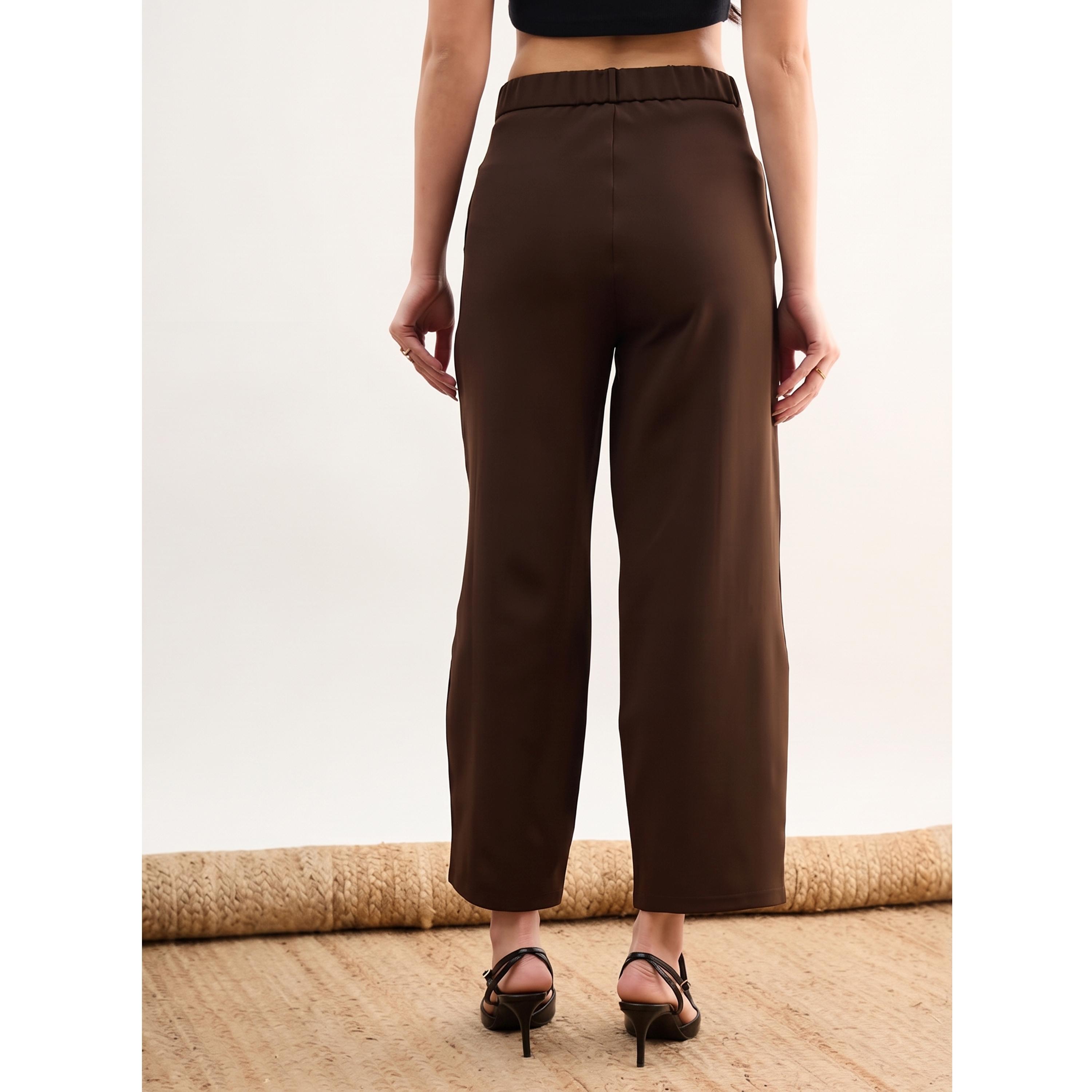 ساسافراس - بنطال بني مصمم خصيصاً للعمل-women-clothing-joggers-image-5