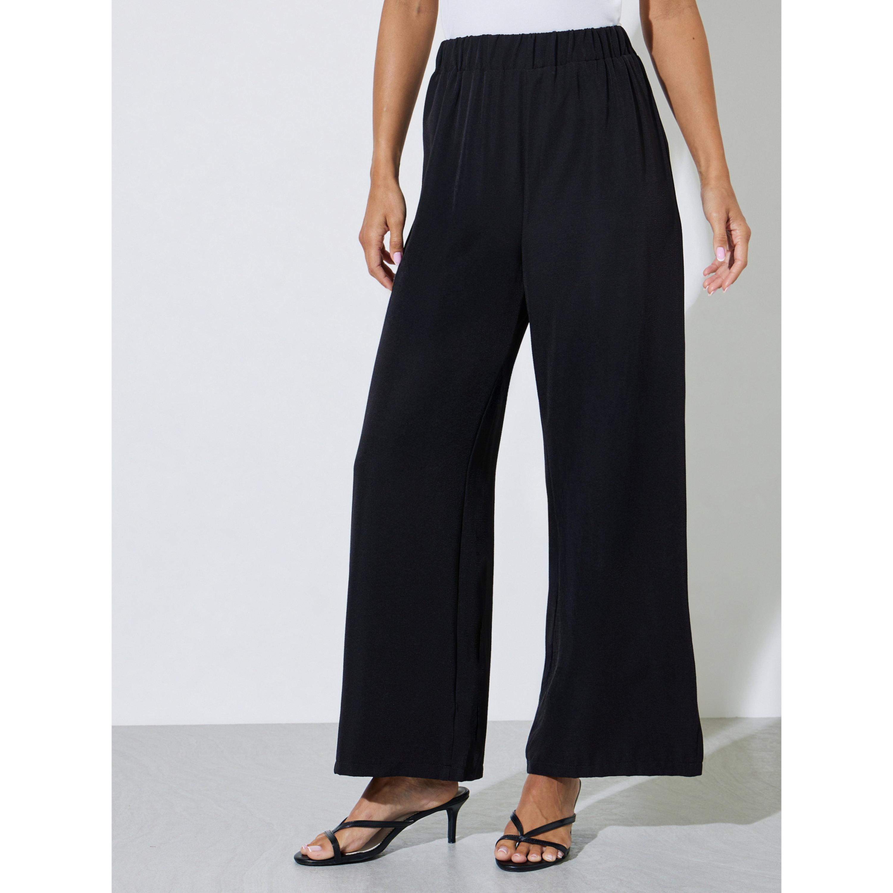 Styli Black Solid Long Sleeves Shirt and Pants Co-Ords-women-clothing-coordsets-image-5