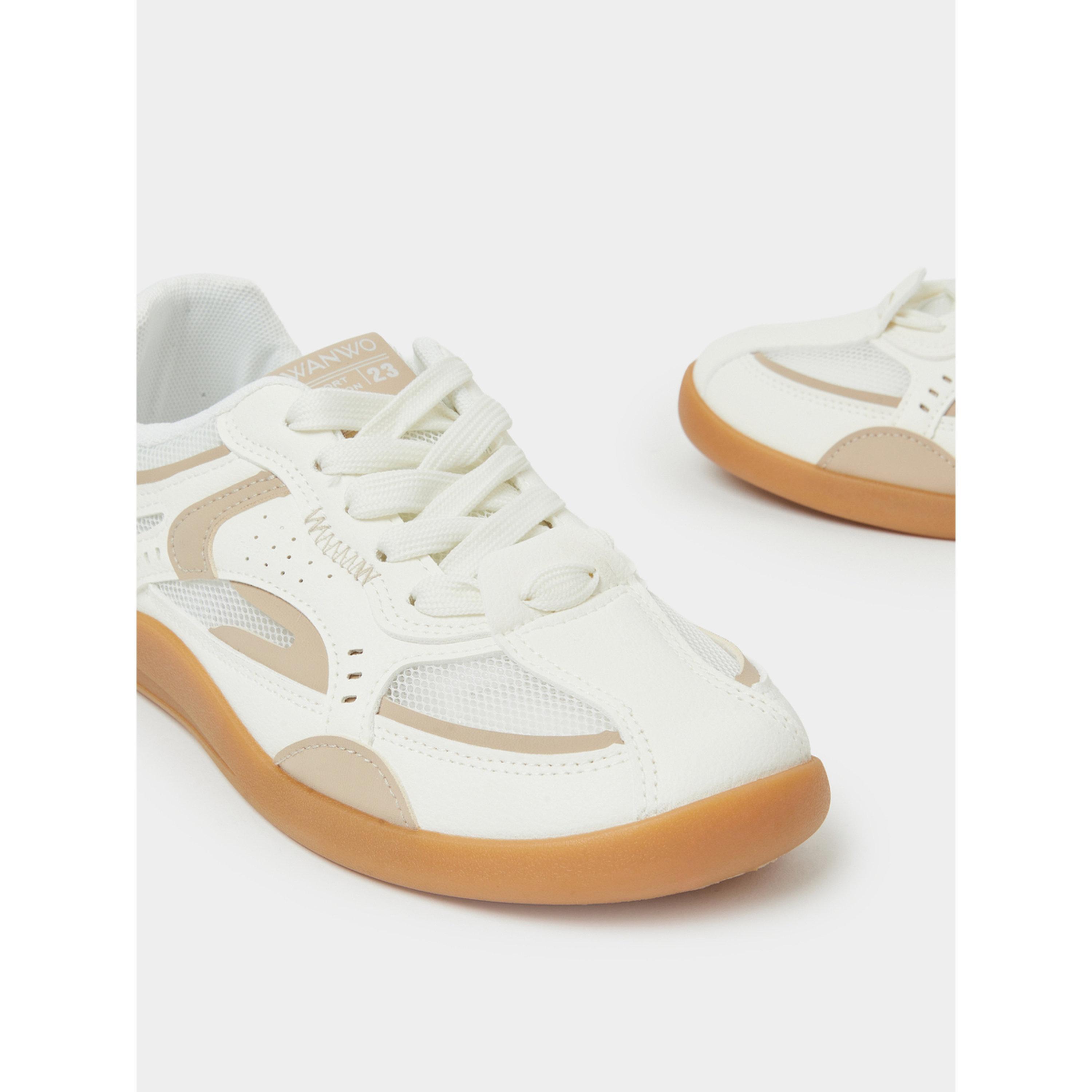 ستايلي - حذاء رياضي  أوف وايت تيكستايل ثلاثي الألوان-women-shoes-sneakers-image-4