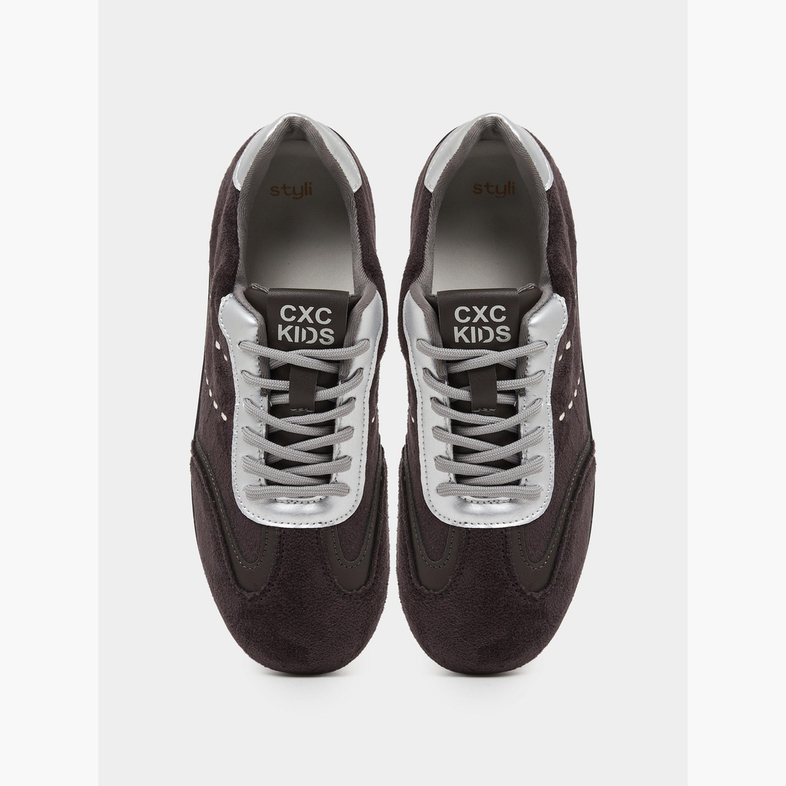 Styli Metallic Insert Lace-Up Sneakers-women-shoes-sneakers-image-3