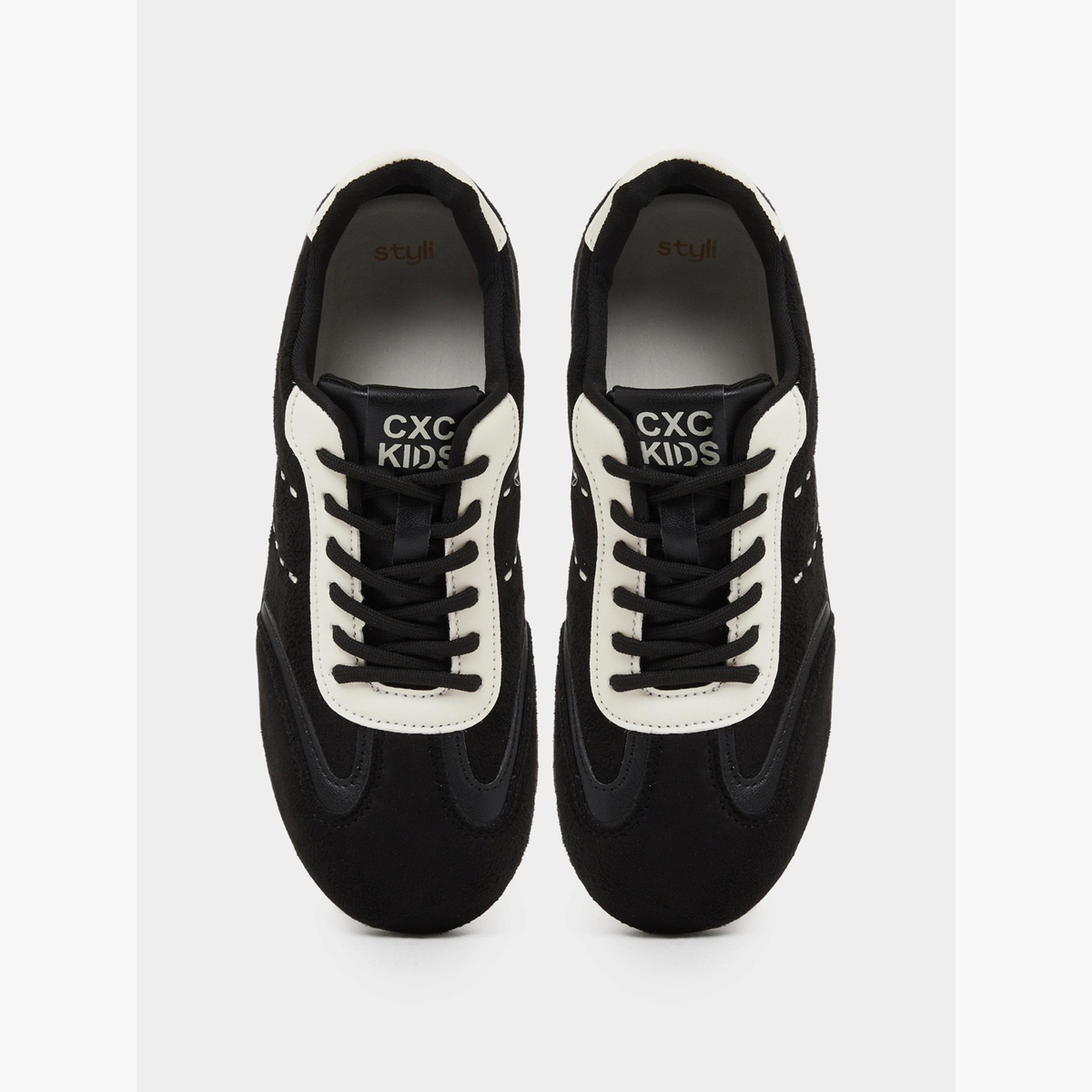 حذاء رياضي بأربطة وأطراف متباينة-women-shoes-sneakers-image-3
