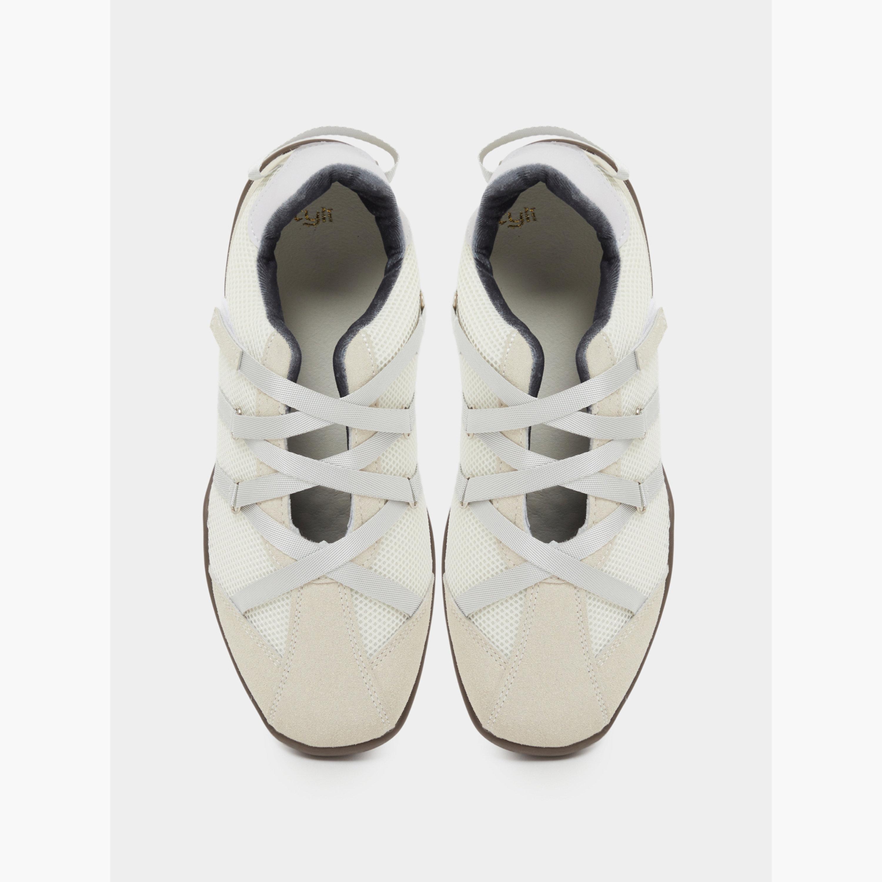 ستايلي - حذاء رياضي بلون كريمي، مزود بلوحة شبكية وتفاصيل فيلكرو.-women-shoes-sneakers-image-3