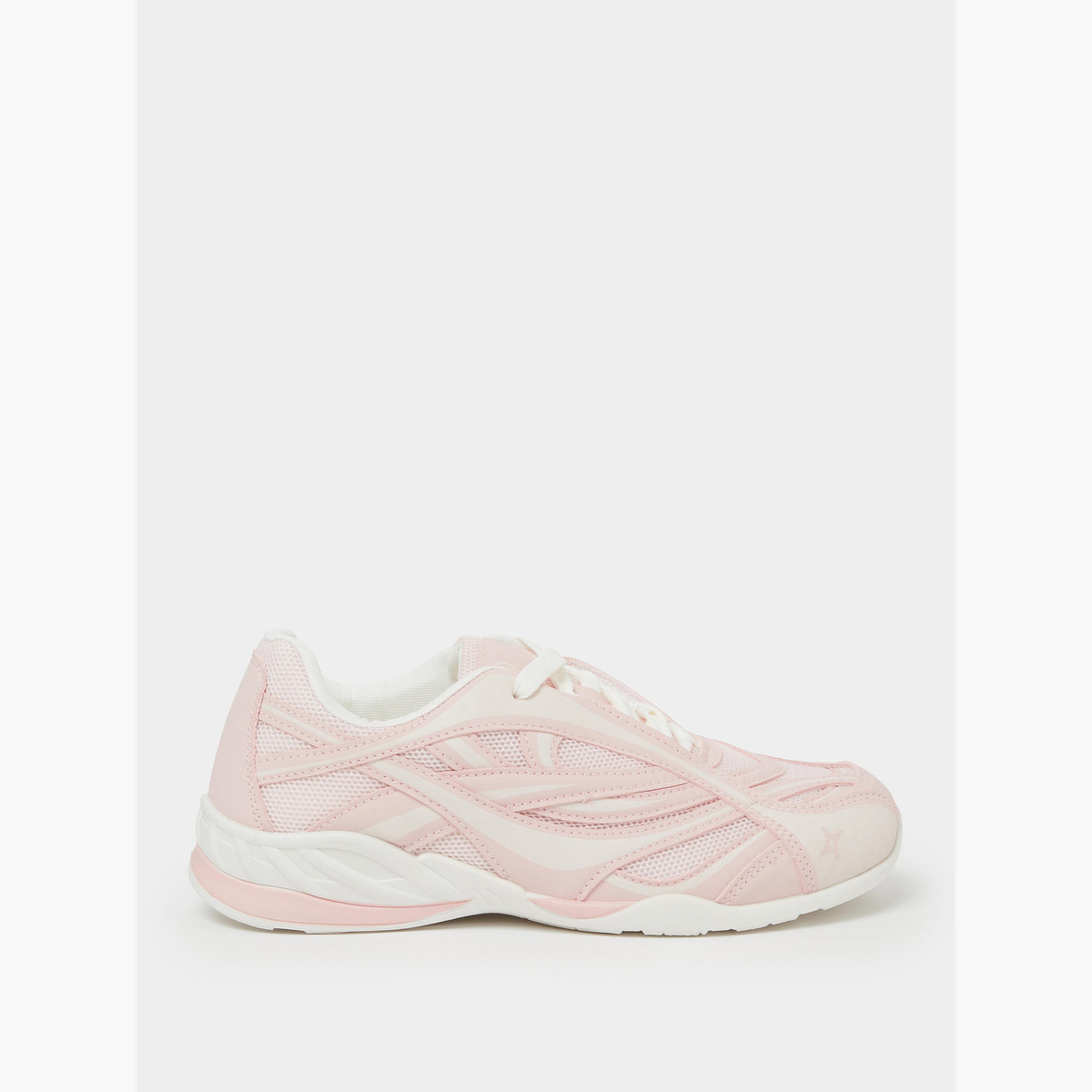 ستايلي - حذاء رياضي شبكي وردي-women-shoes-sneakers-image-2