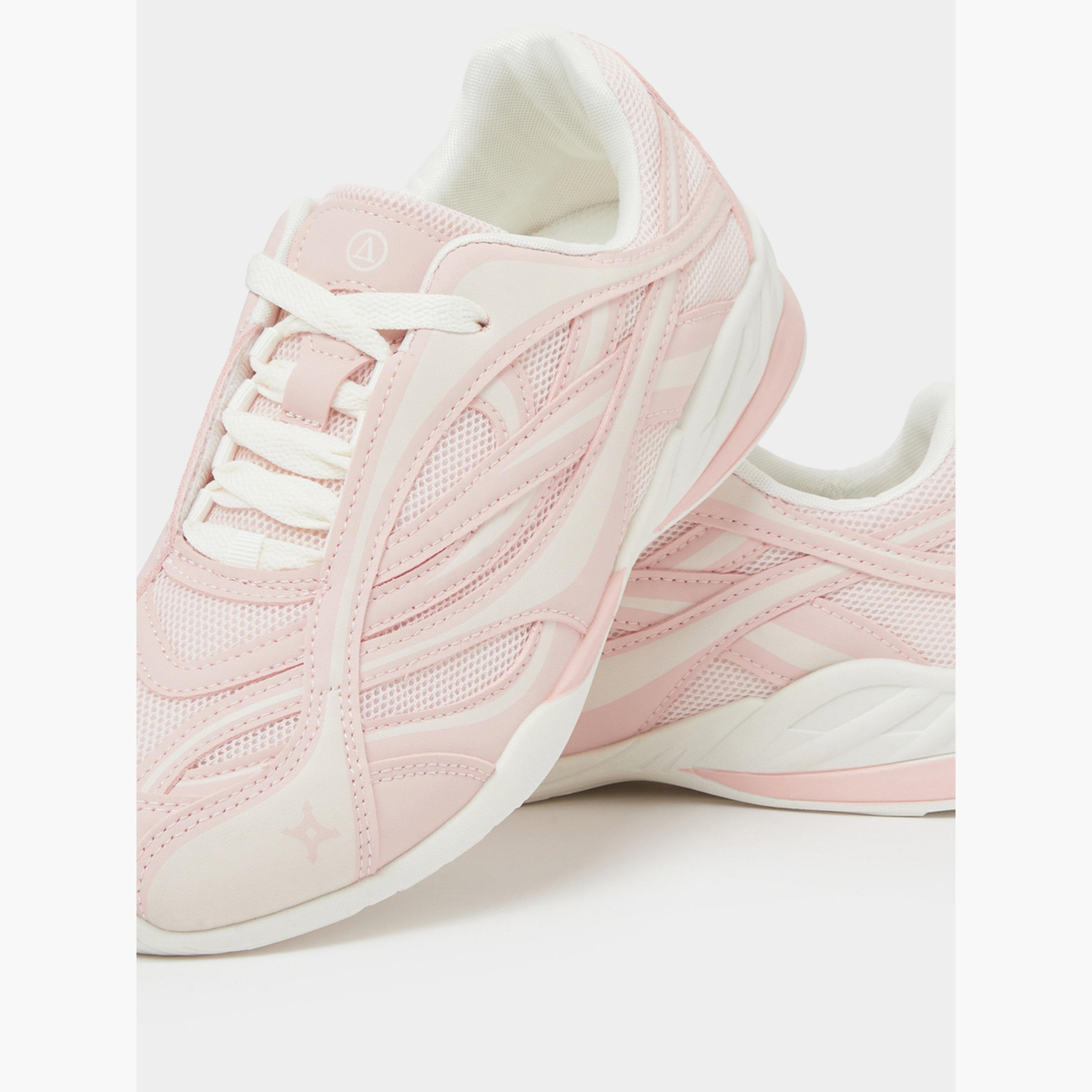 ستايلي - حذاء رياضي شبكي وردي-women-shoes-sneakers-image-4