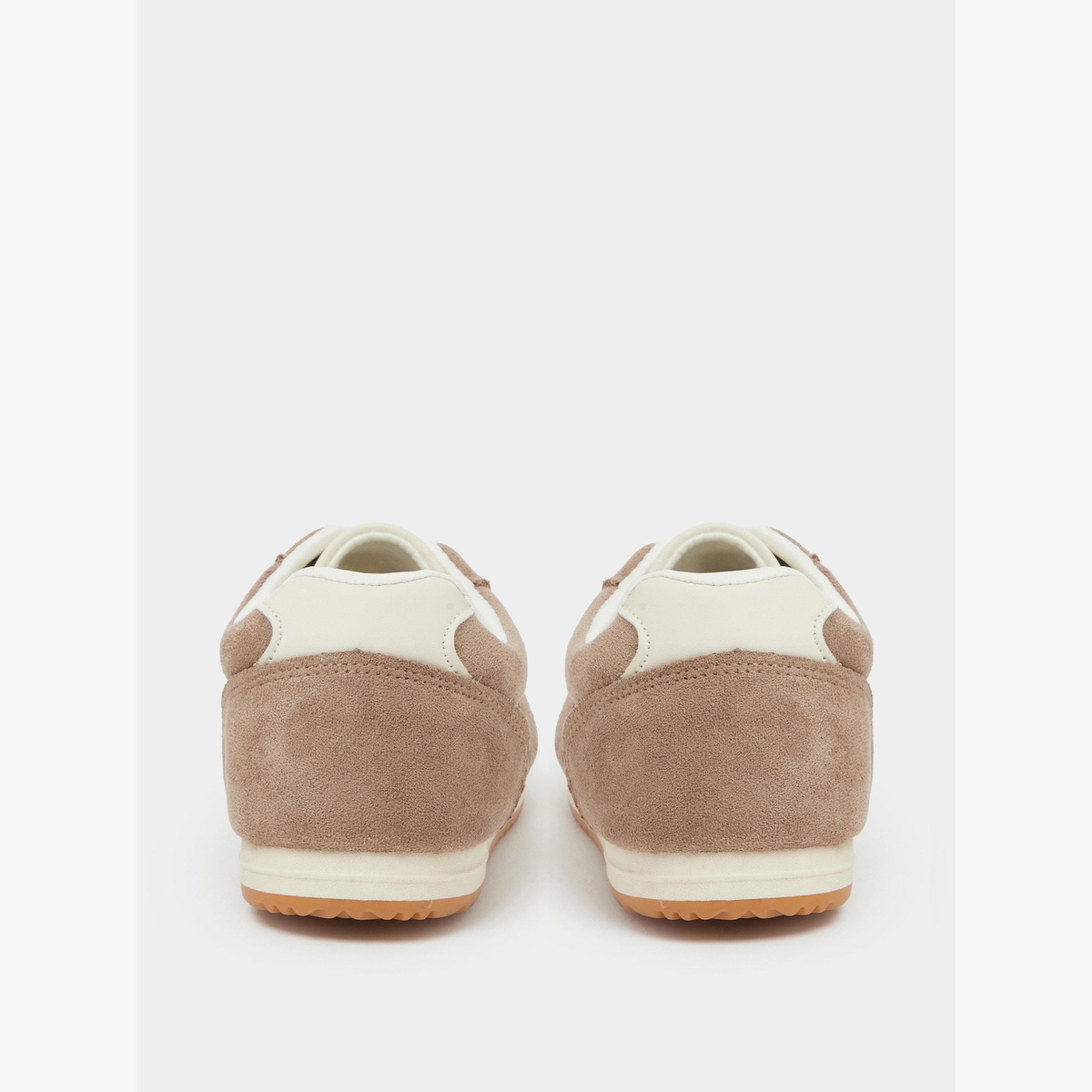 ستايلي - حذاء رياضي برباط من الجلد المدبوغ البيج-women-shoes-sneakers-image-5