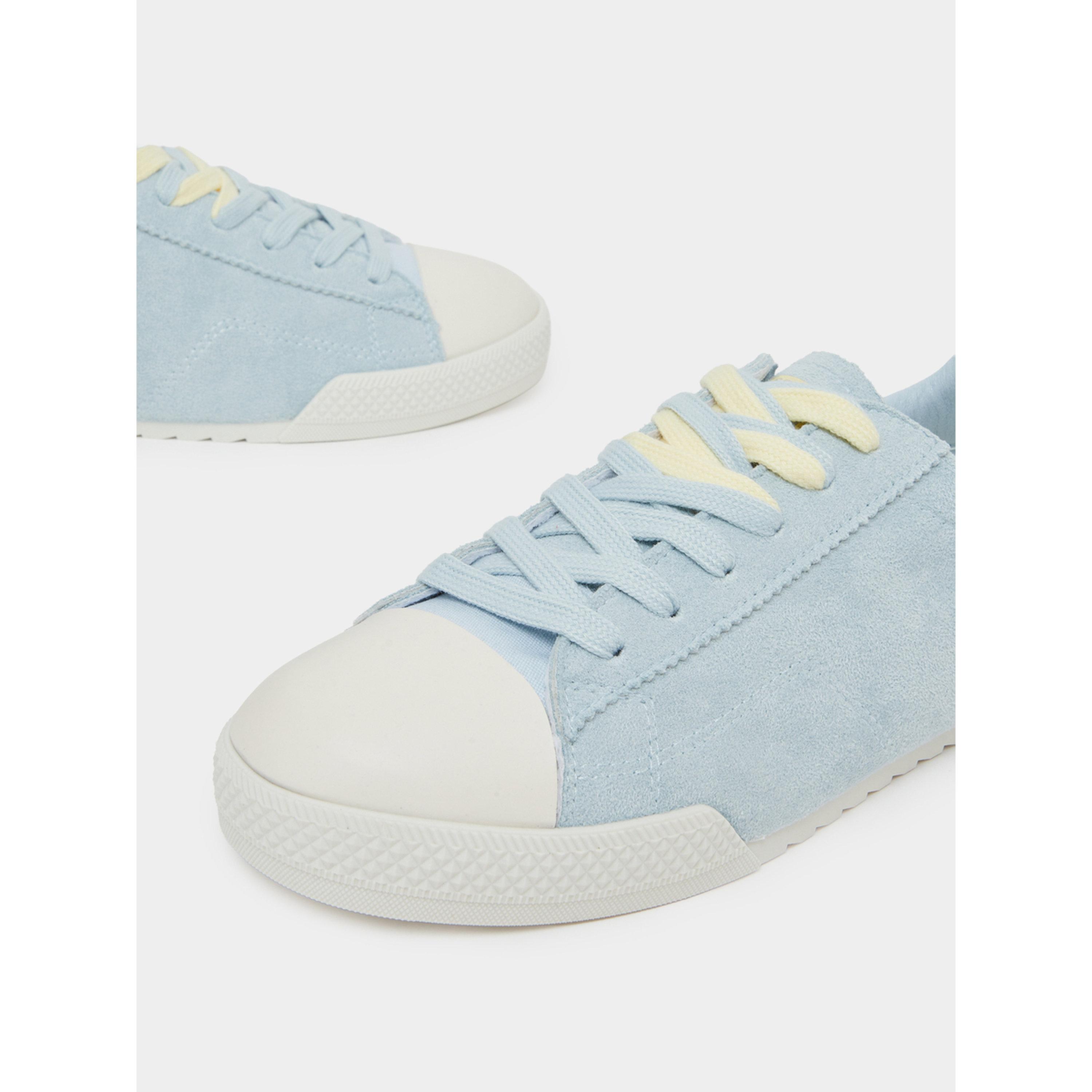 حذاء سنيكرز قماش بمظهر السويد باللون الأزرق الفاتح-women-shoes-sneakers-image-5