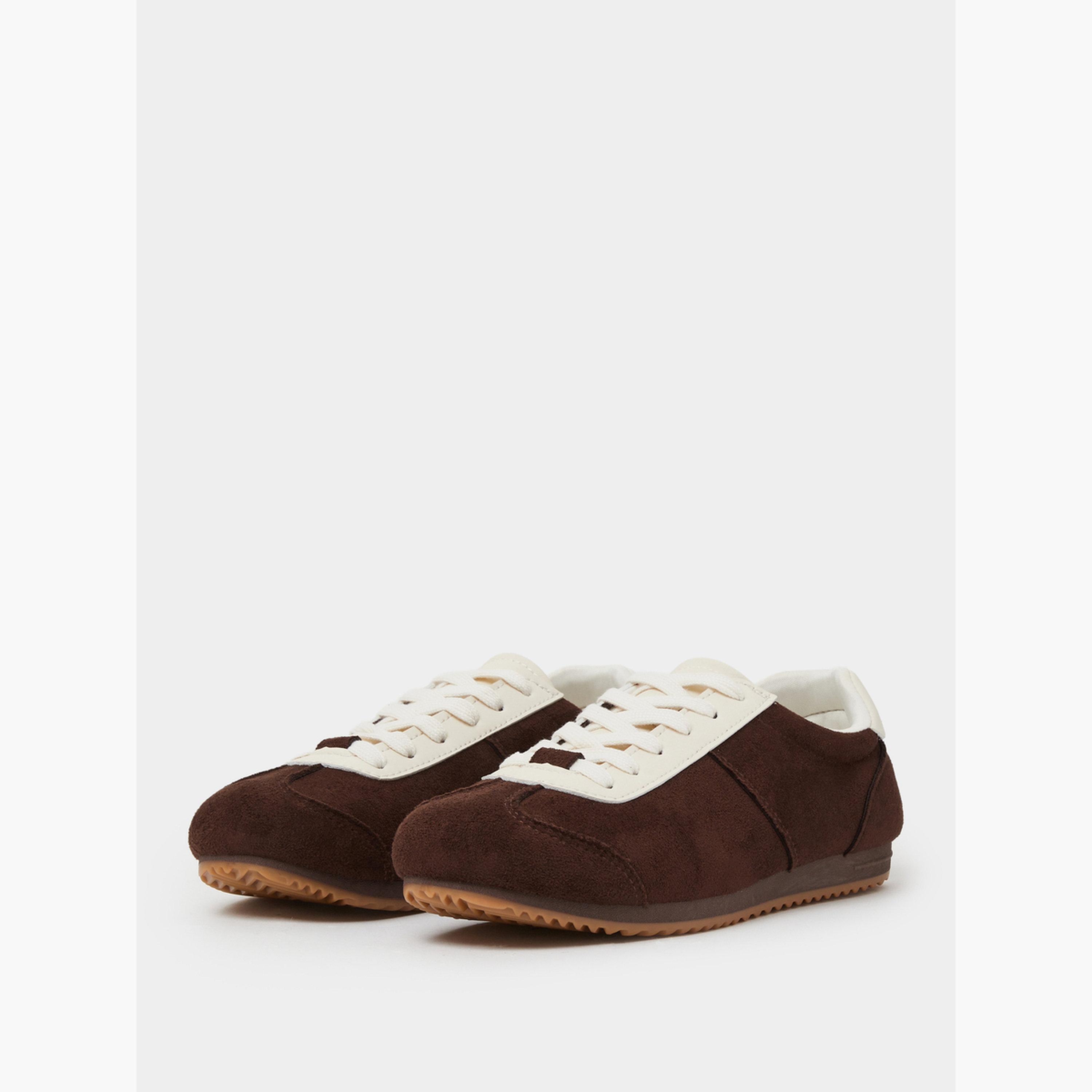 Styli Two Tone Suede Sneakers-women-shoes-sneakers-image-1
