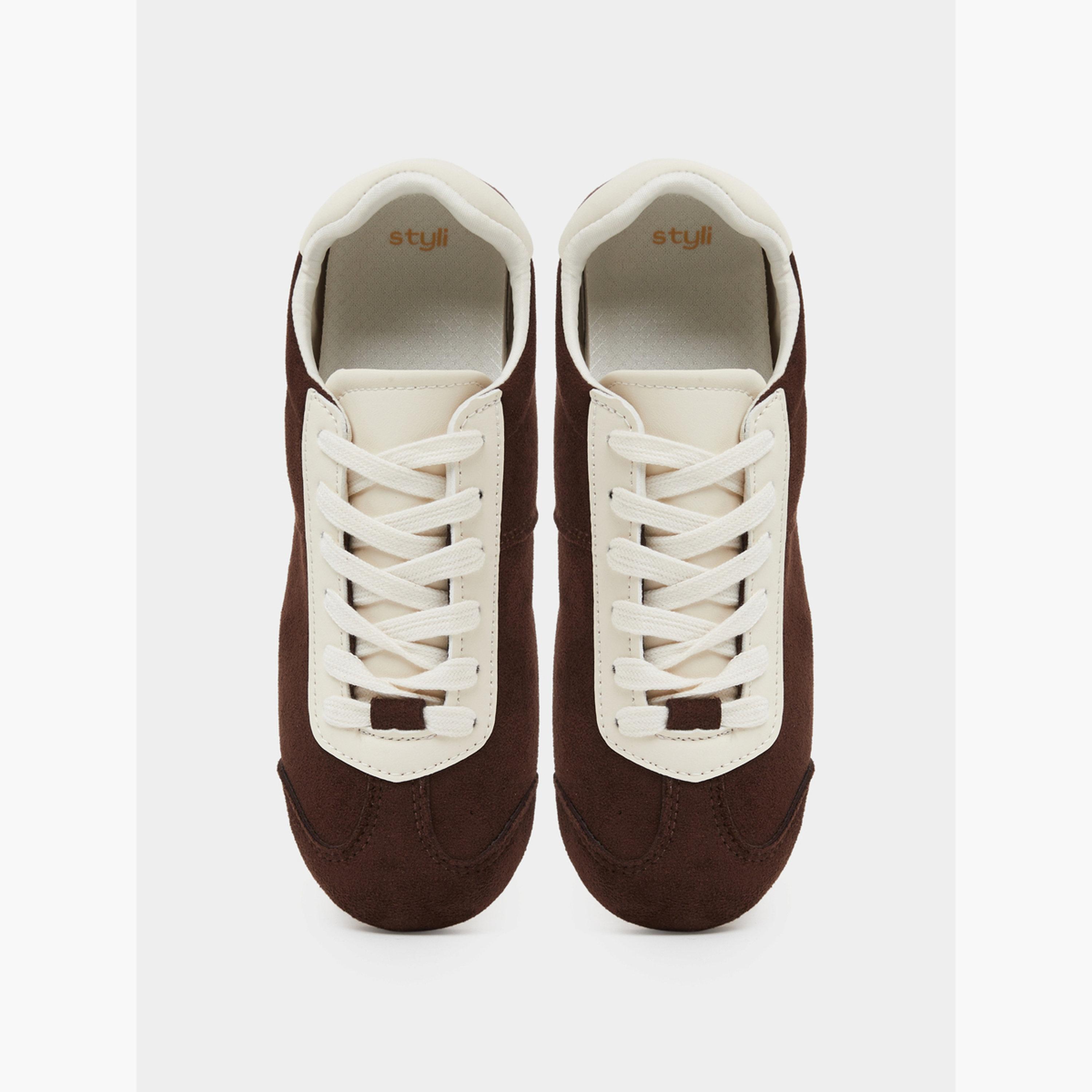 Styli Two Tone Suede Sneakers-women-shoes-sneakers-image-3