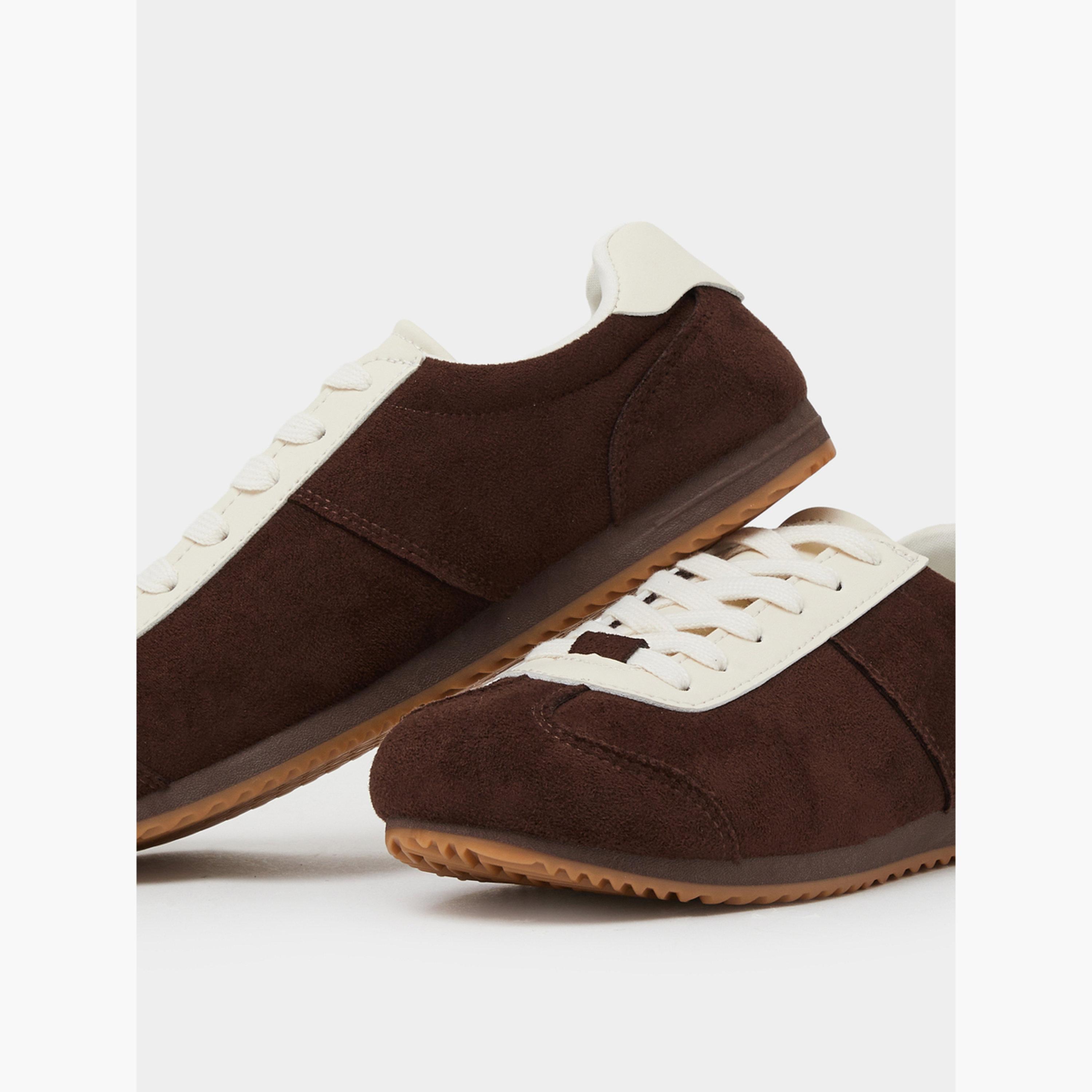 Styli Two Tone Suede Sneakers-women-shoes-sneakers-image-4