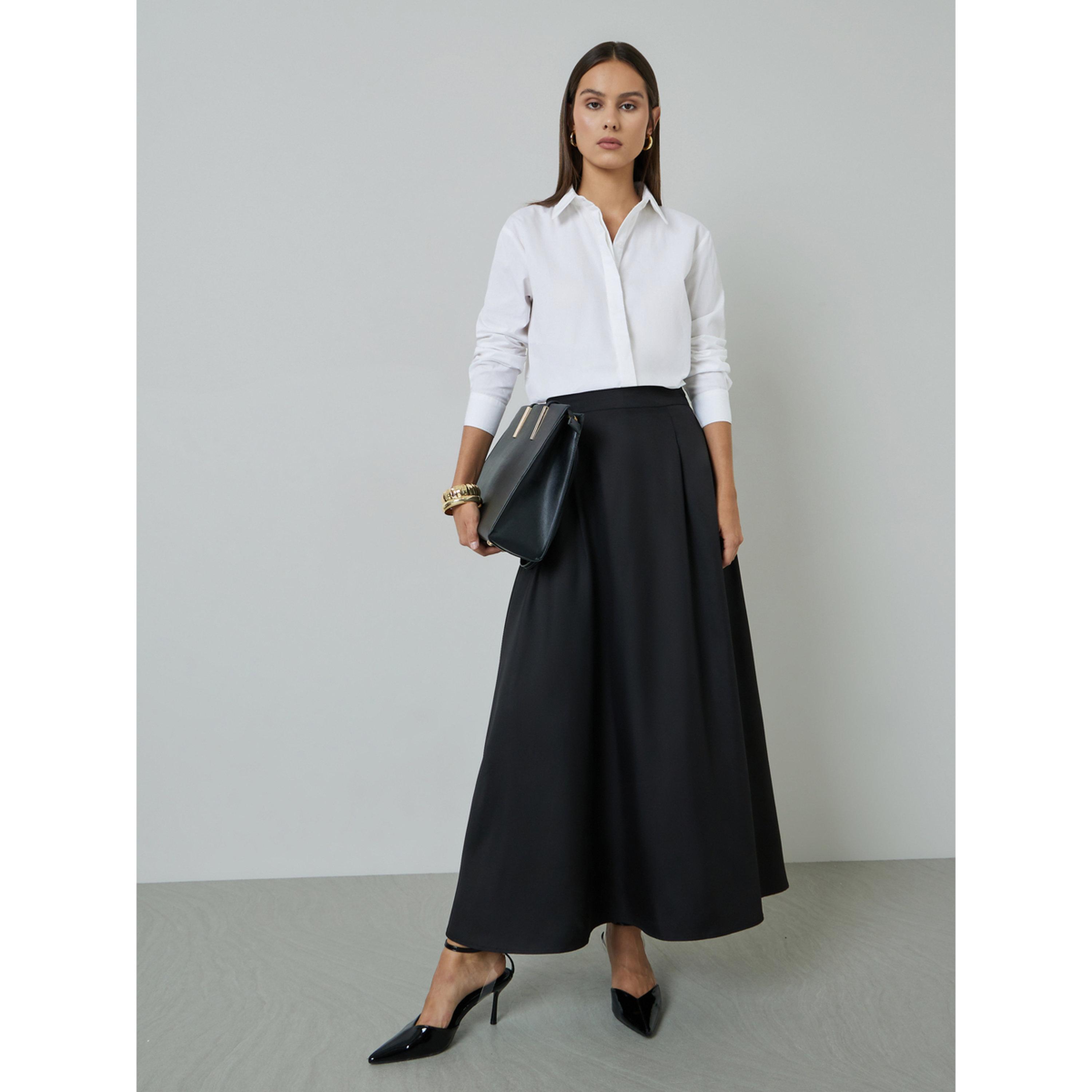 Styli Off White Solid Long Sleeves Regular Fit Shirt-women-clothing-shirtsandblouses-shirts-image-2