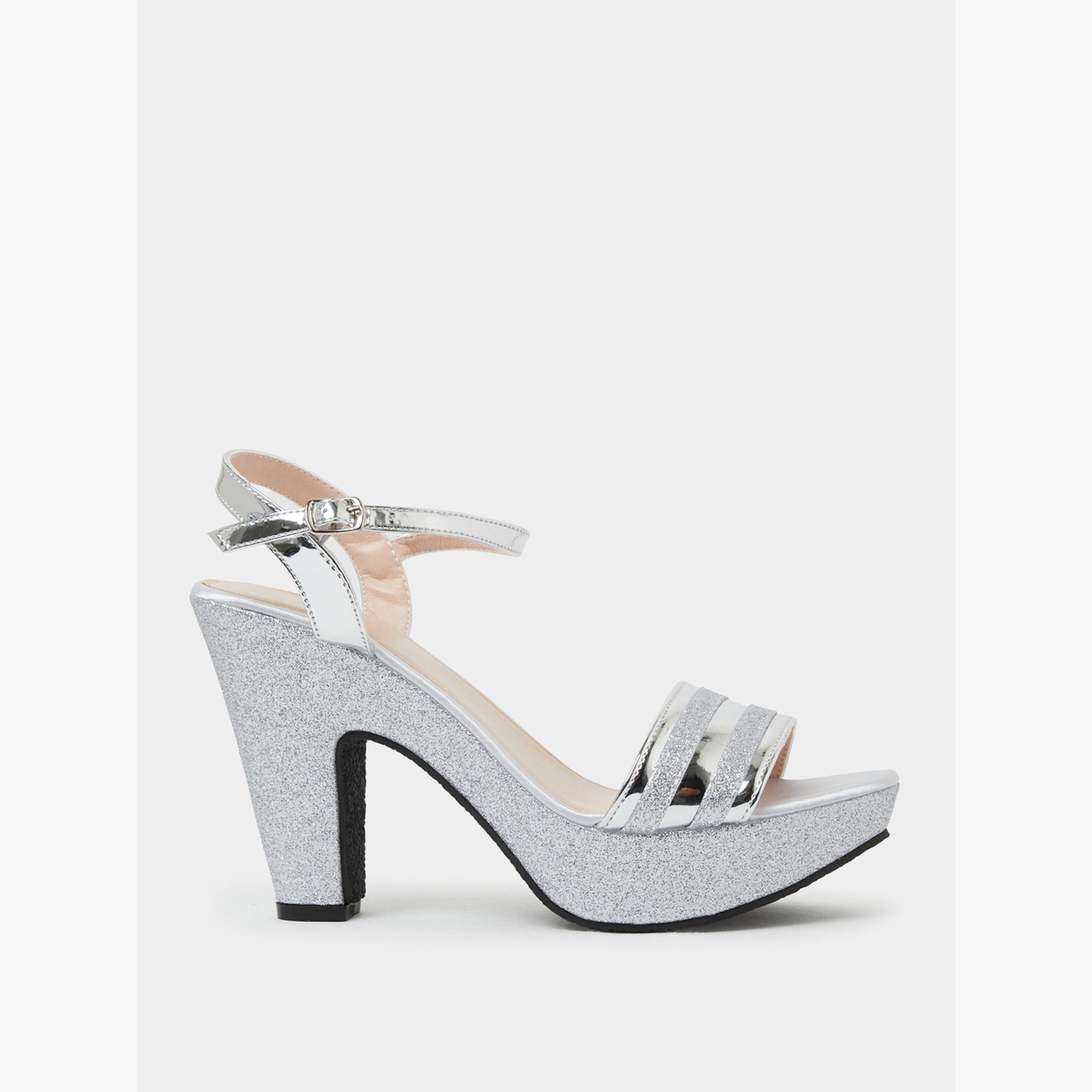 صندل بكعب سميك ونعل سميك بغليتر-women-shoes-sandals-heeled-image-2